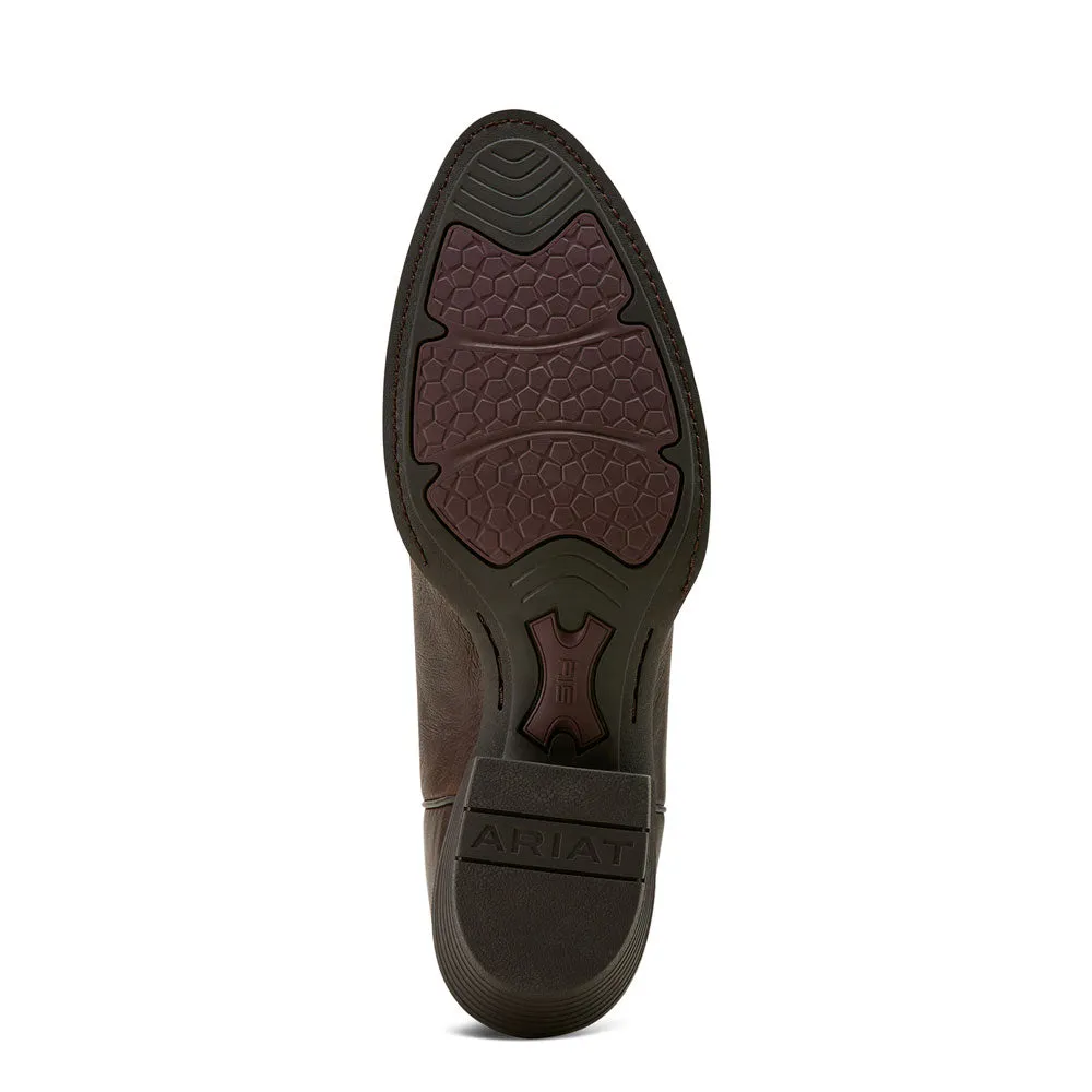 10061279 Ariat Men's Heritage R Toe Western Boot - Burnished Chocolate