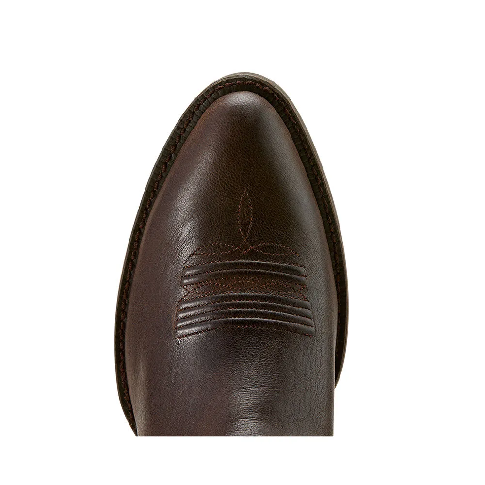 10061279 Ariat Men's Heritage R Toe Western Boot - Burnished Chocolate
