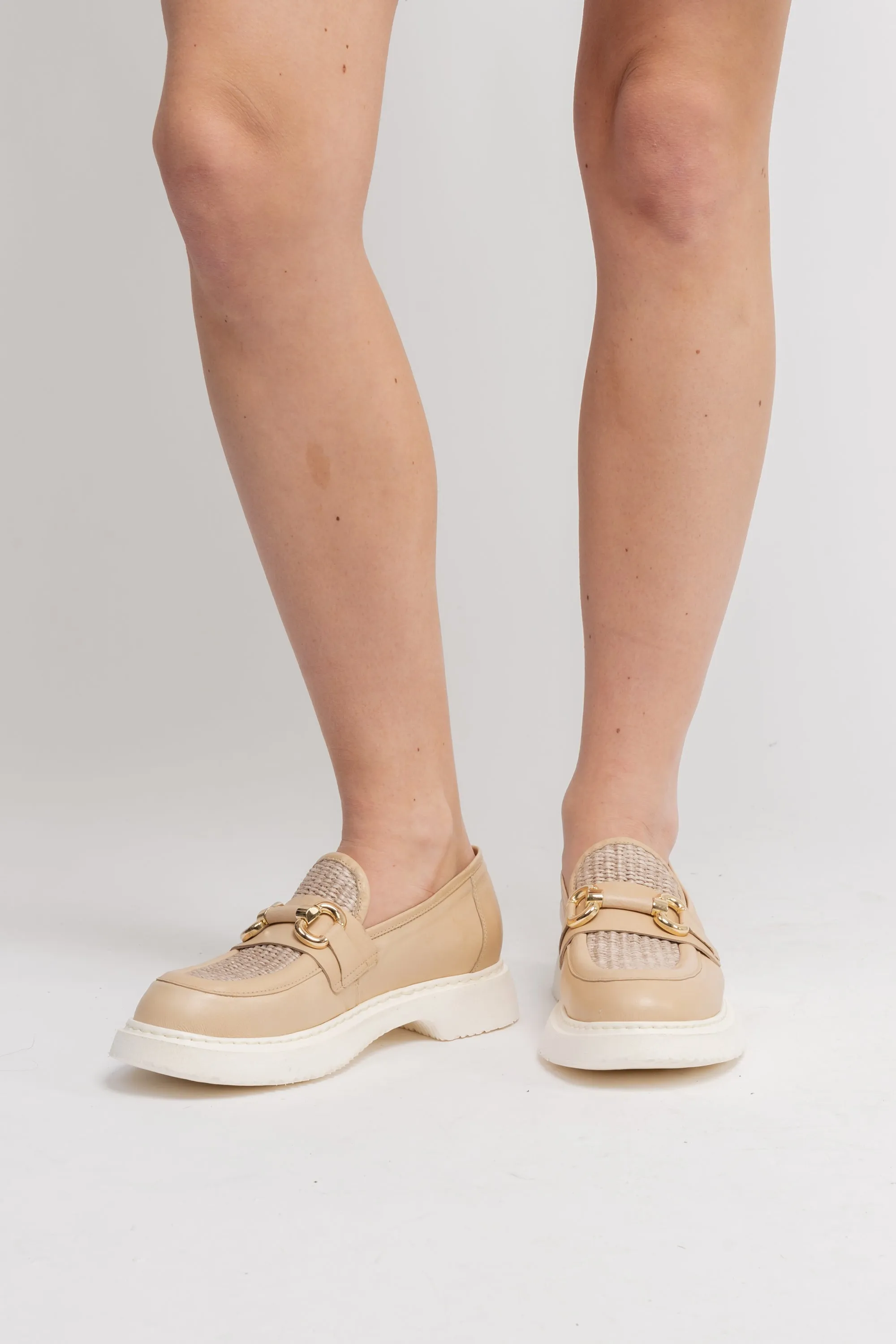 9442A Toledo Savana Rafia - Corda/Gold Panna