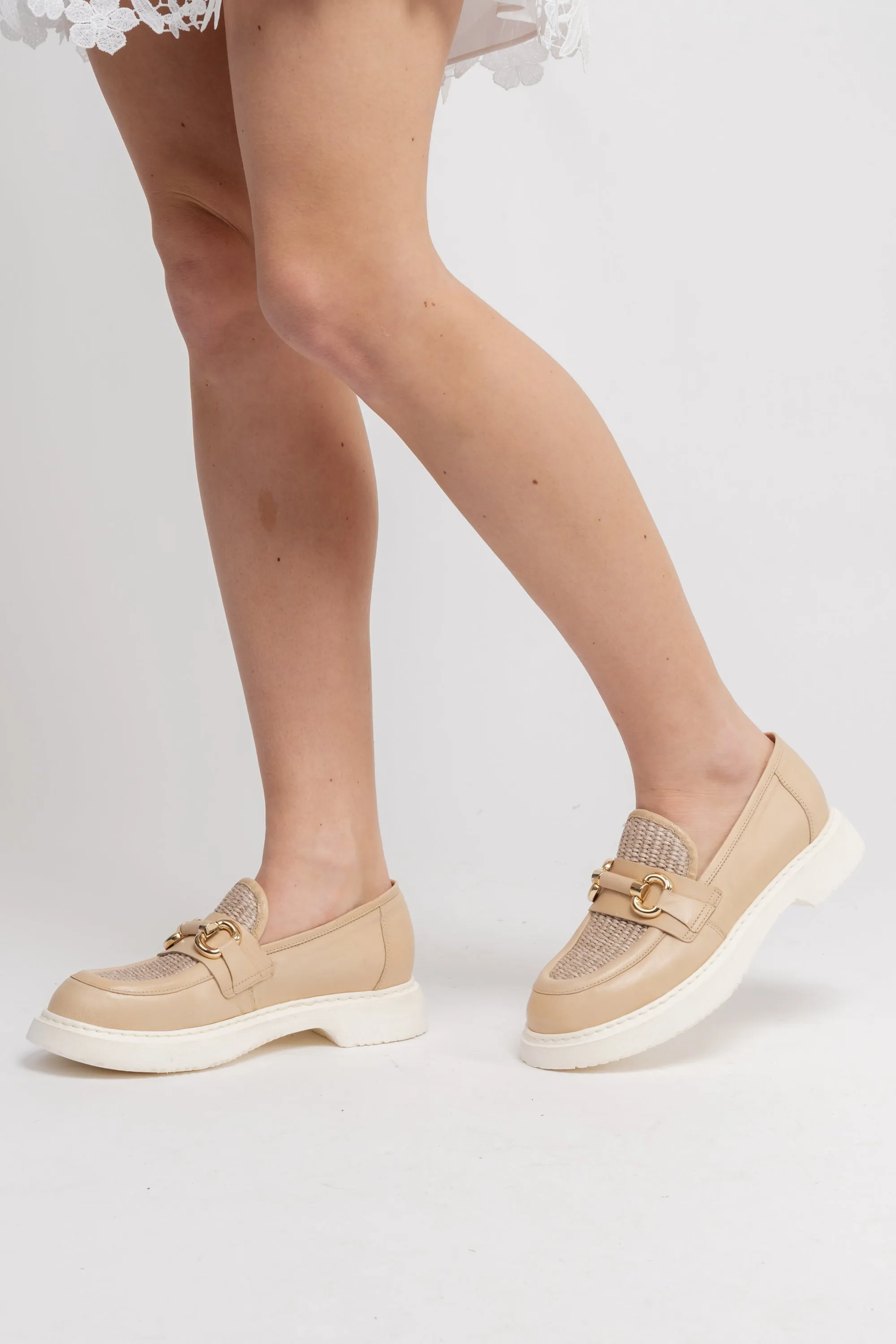 9442A Toledo Savana Rafia - Corda/Gold Panna
