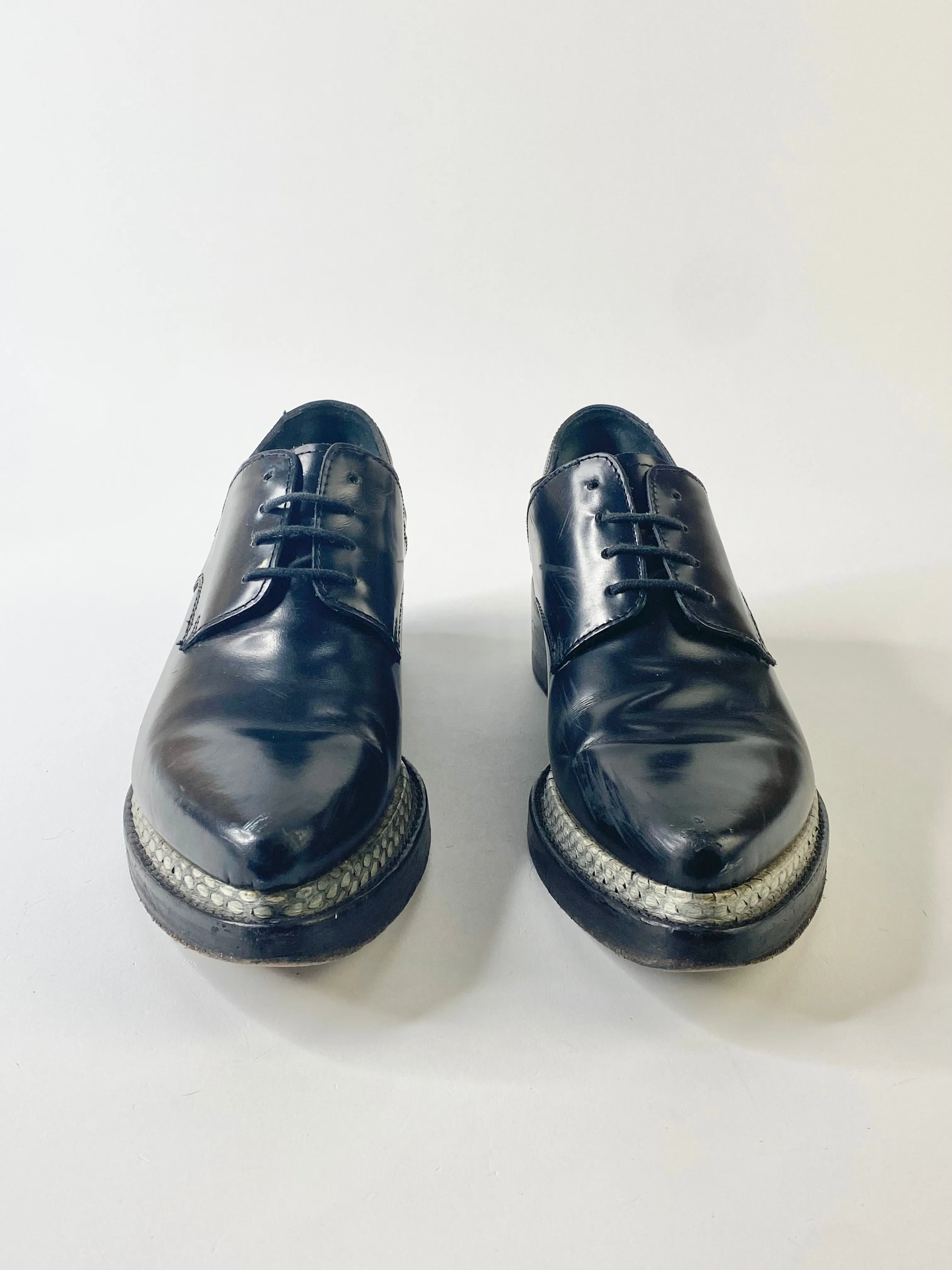 Acne Studios Black 'Lark' Leather Loafers - EU38