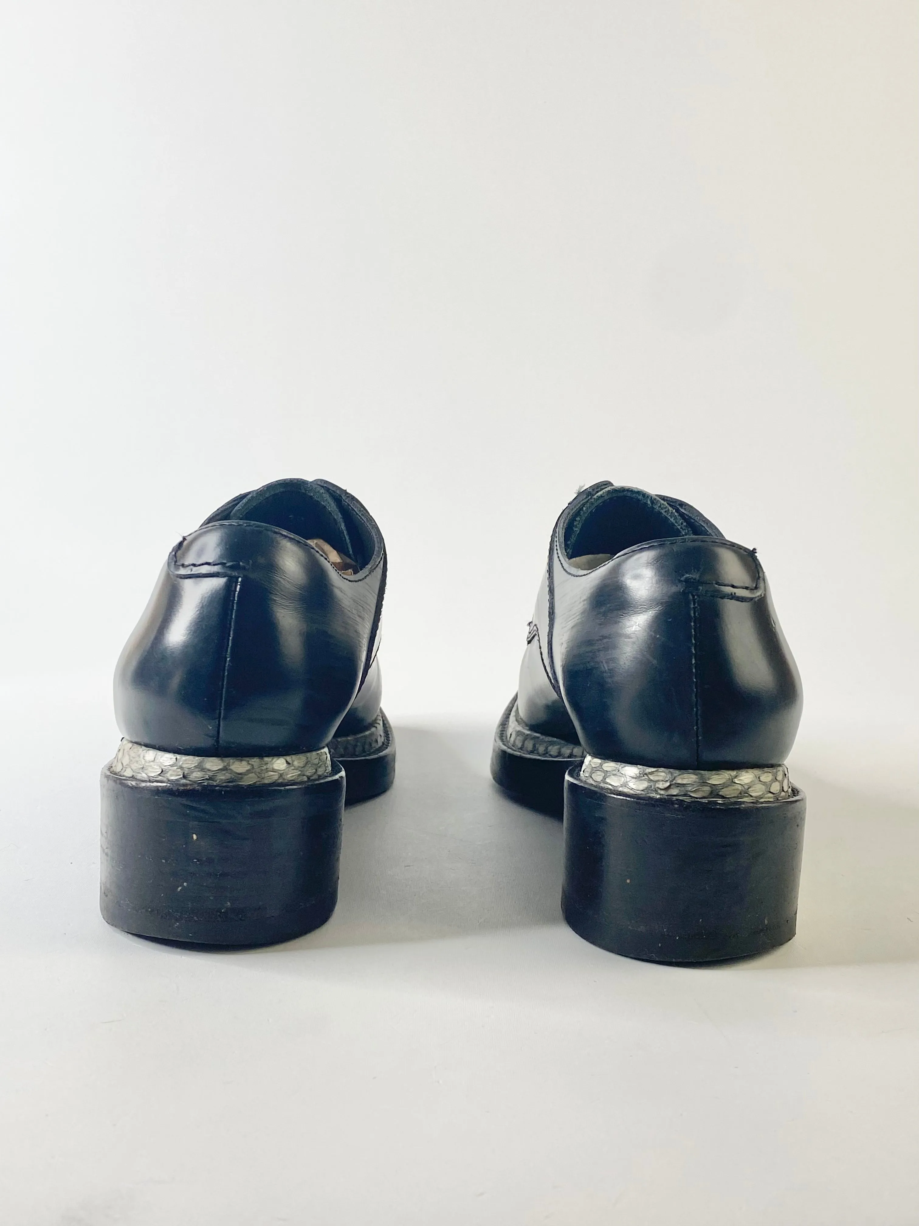 Acne Studios Black 'Lark' Leather Loafers - EU38
