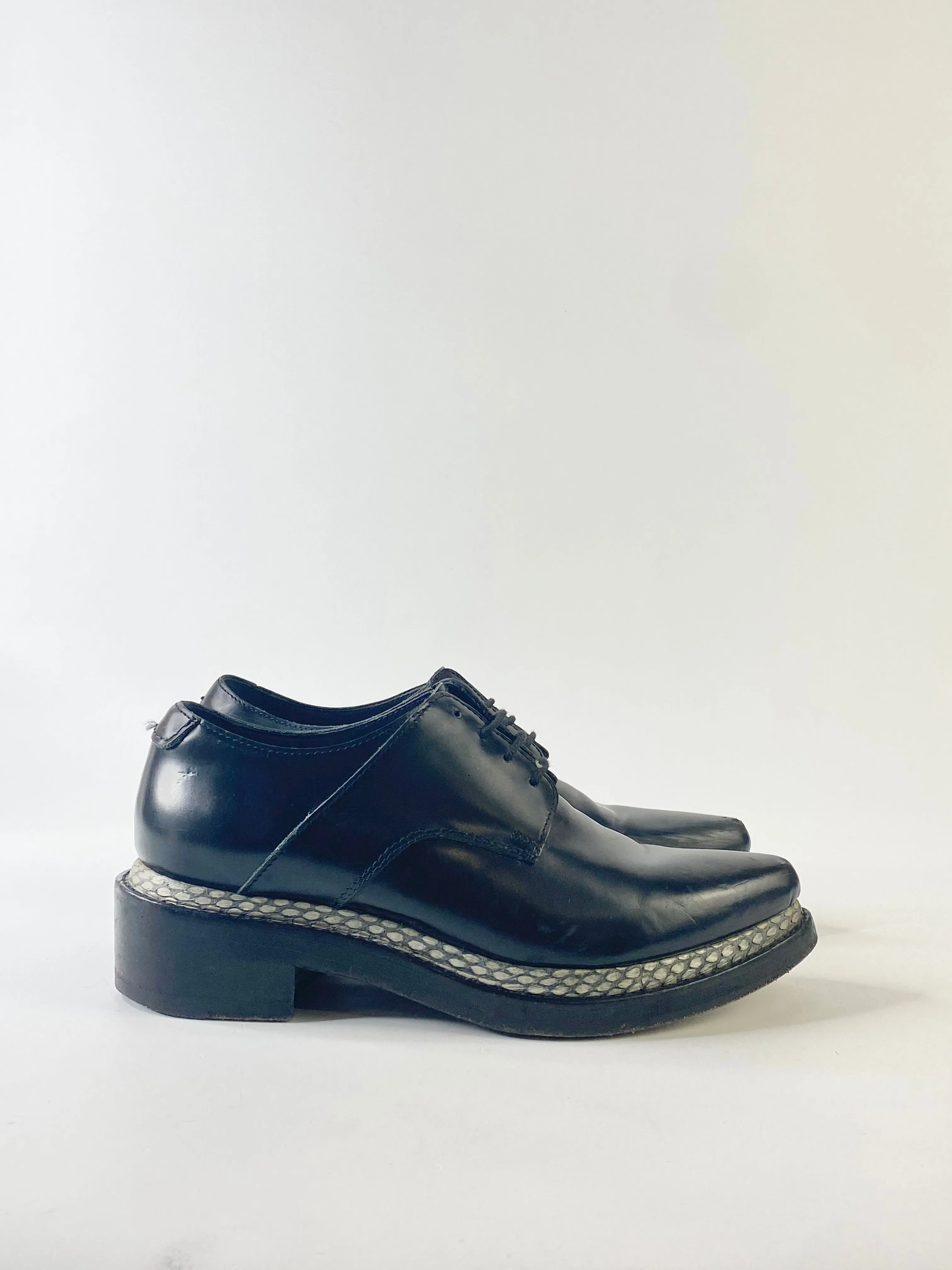 Acne Studios Black 'Lark' Leather Loafers - EU38