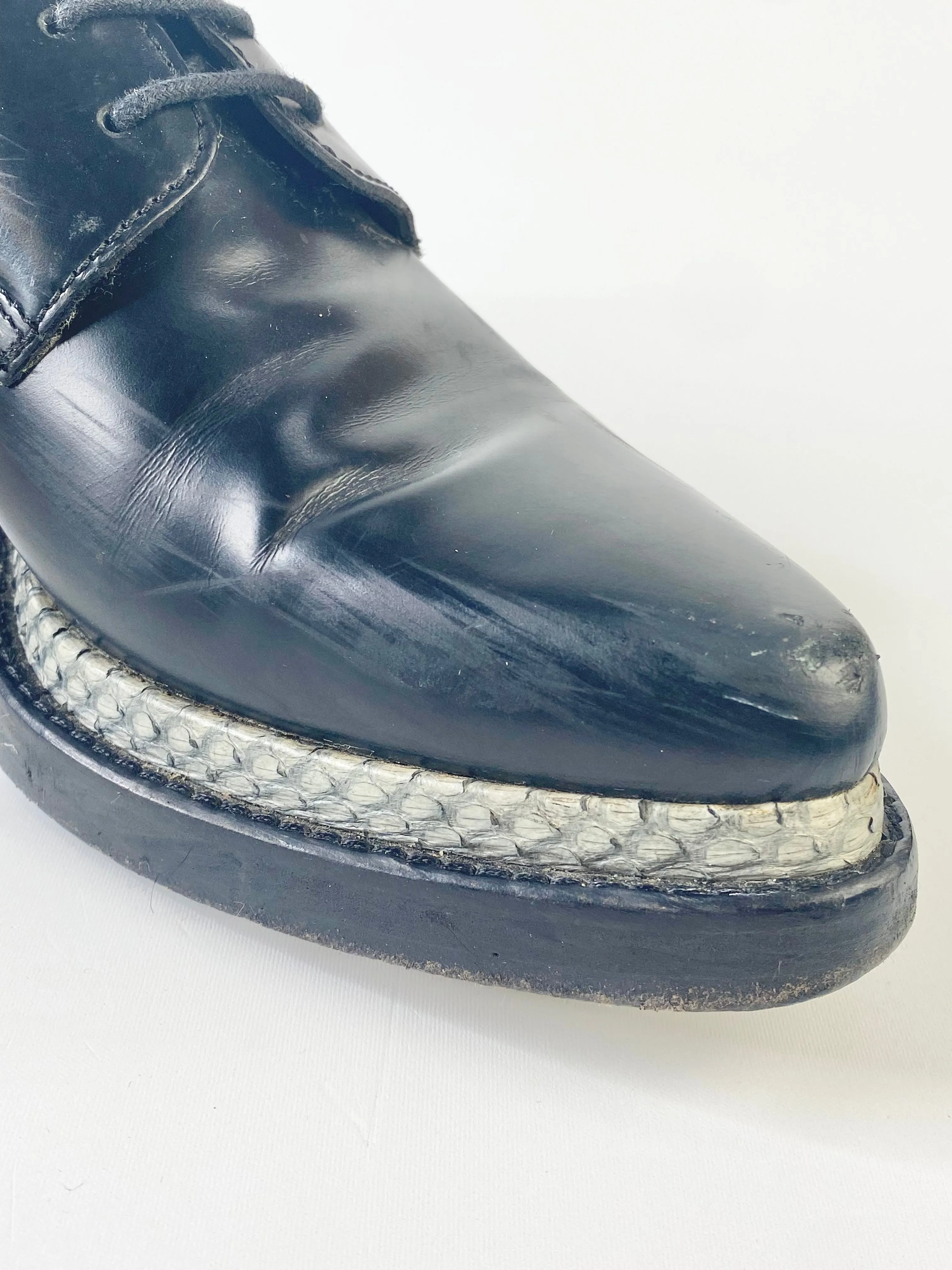Acne Studios Black 'Lark' Leather Loafers - EU38