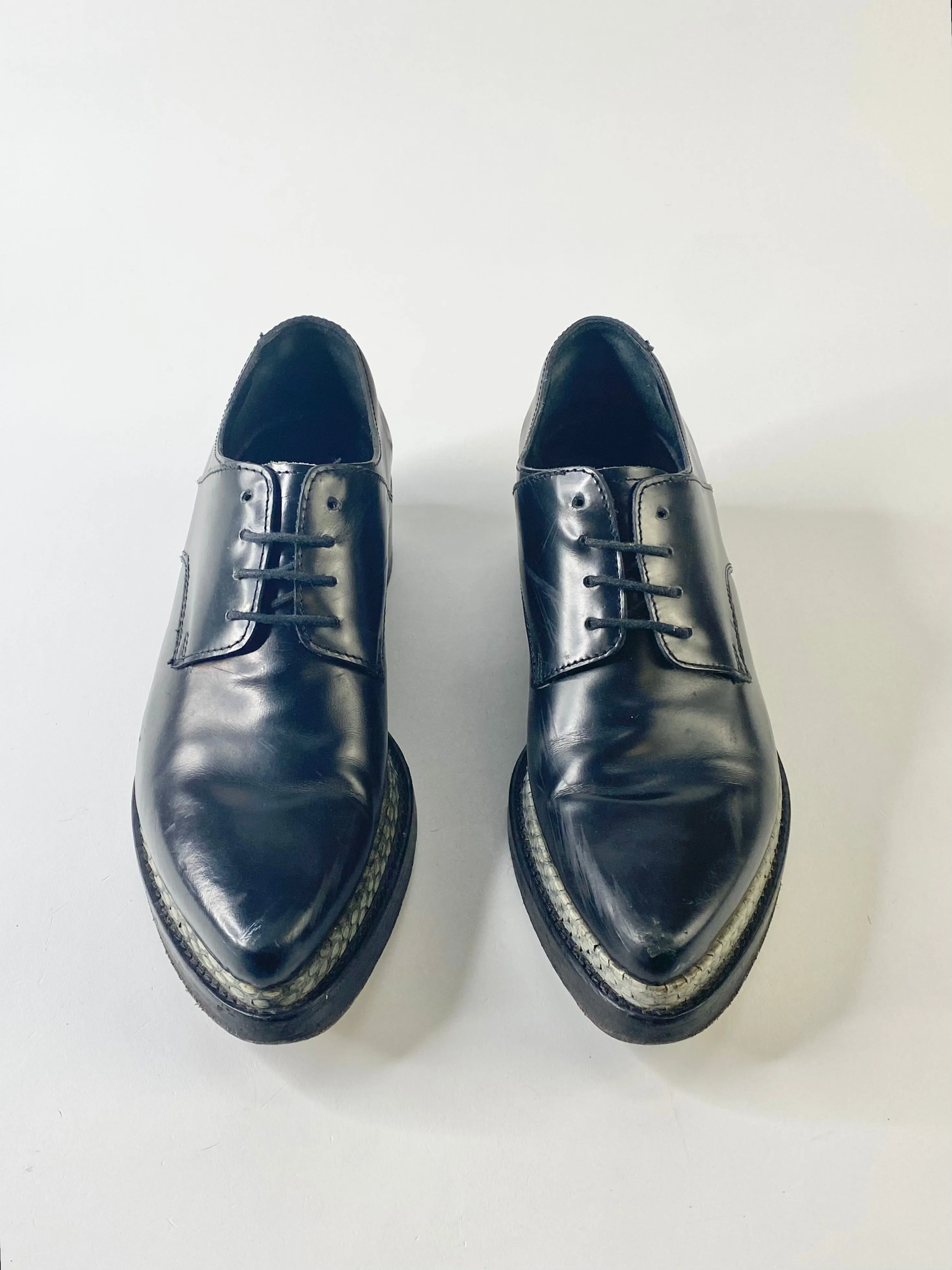 Acne Studios Black 'Lark' Leather Loafers - EU38