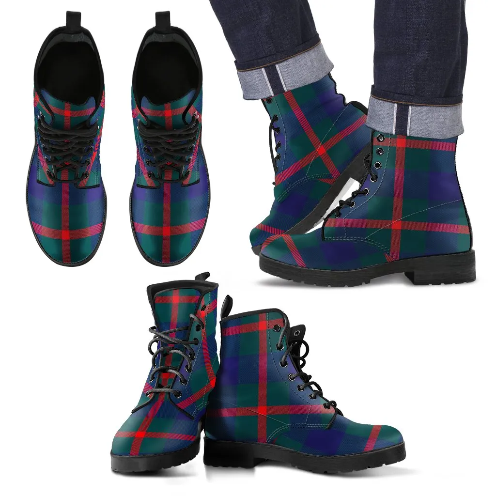Agnew Modern Tartan Leather Boots