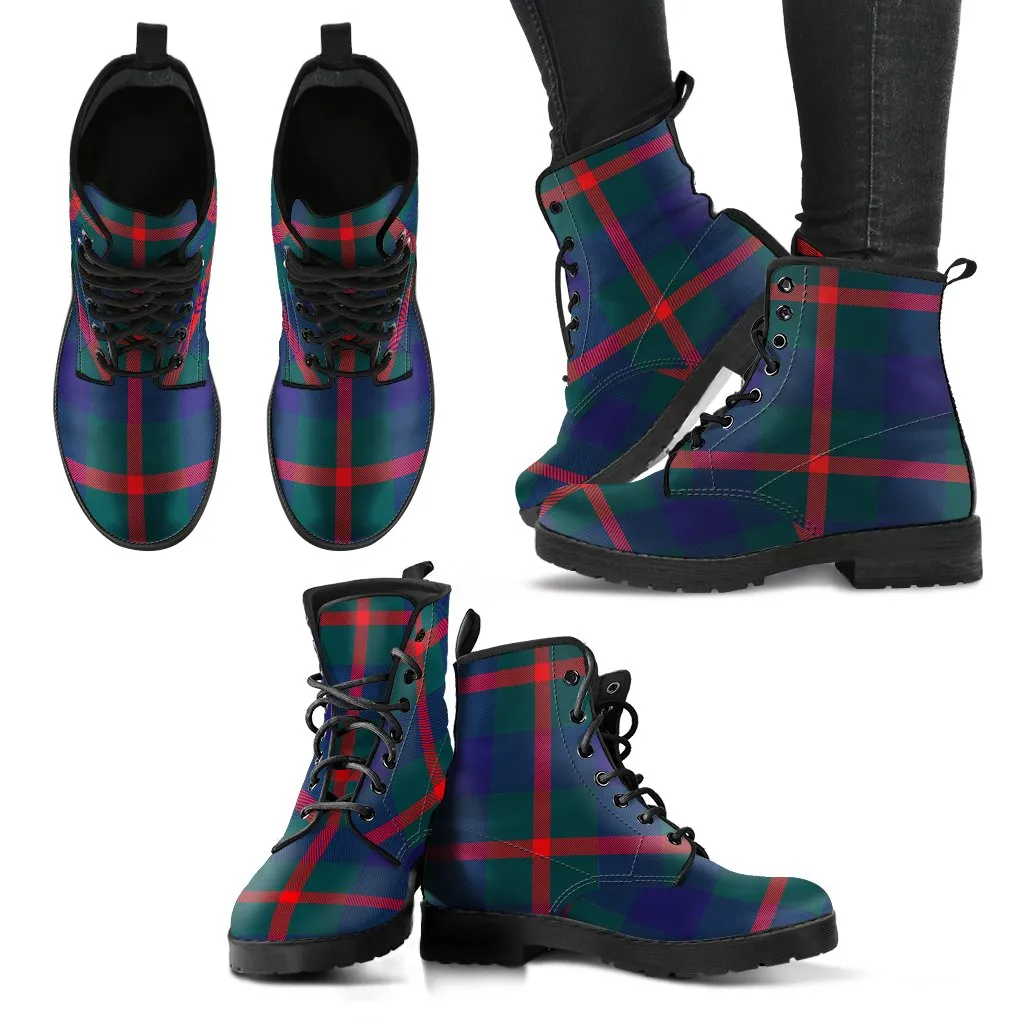 Agnew Modern Tartan Leather Boots