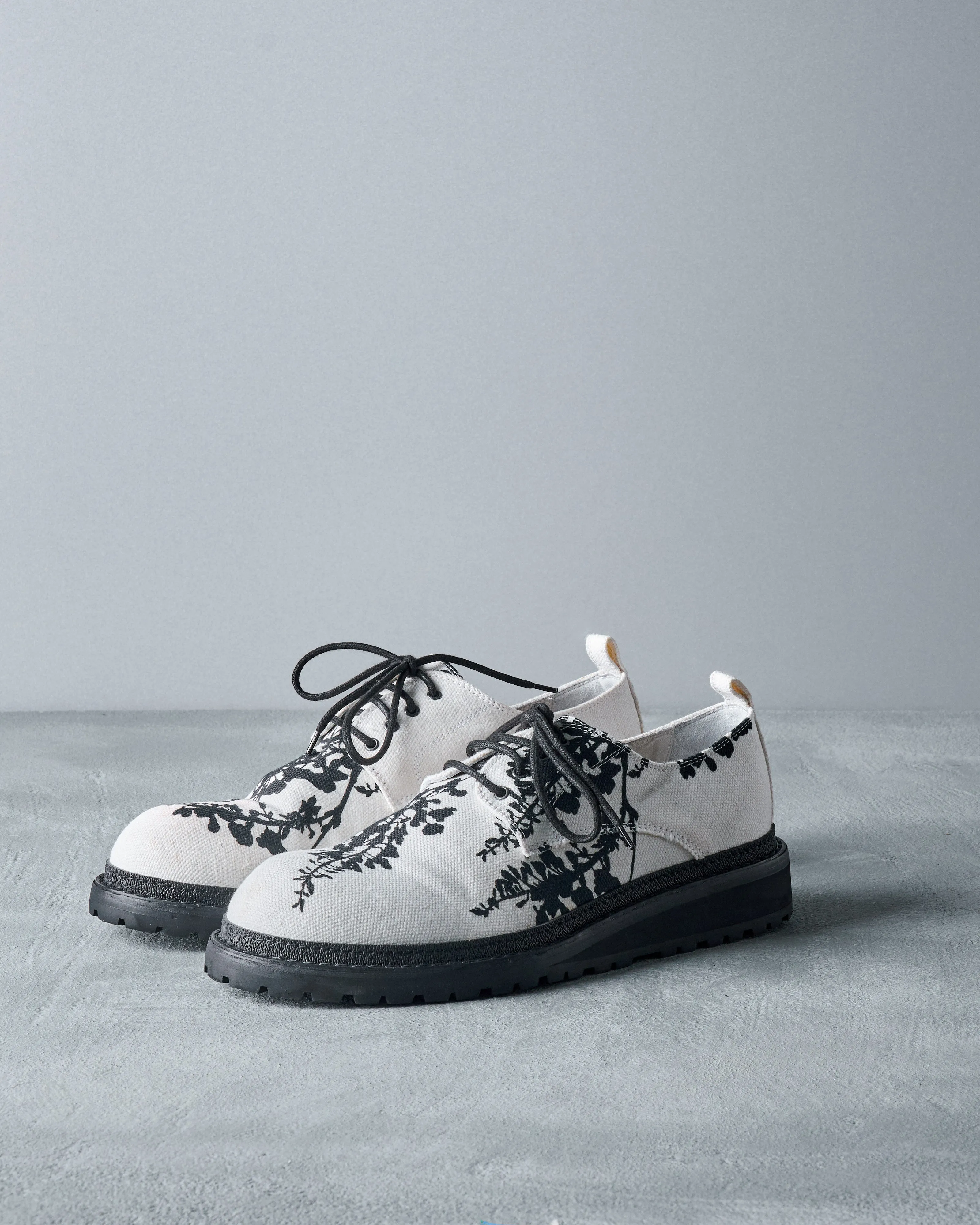 Ann Demeulemeester SS 2014 Floral canvas derby