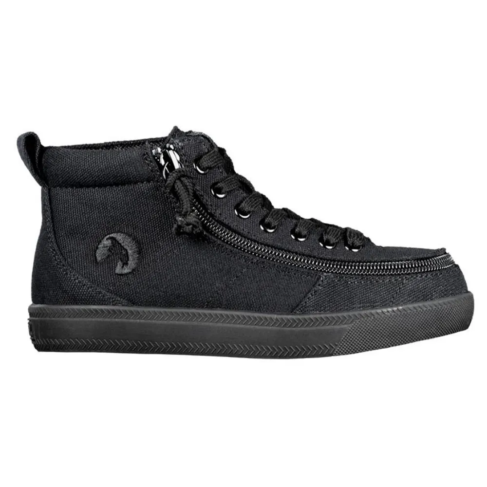 Billy Footwear (Kids) DR II Fit - High Top DR II Black to the Floor Canvas Shoes