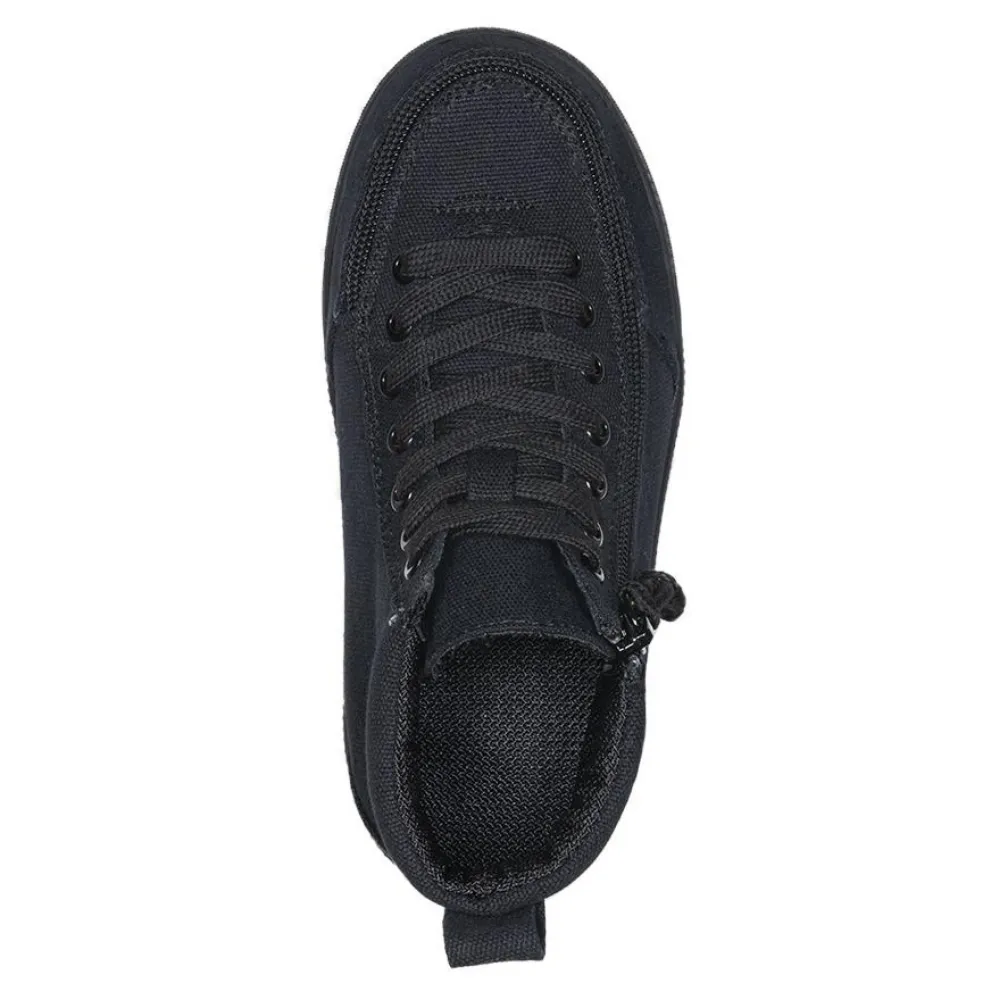 Billy Footwear (Kids) DR II Fit - High Top DR II Black to the Floor Canvas Shoes