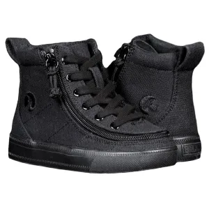 Billy Footwear (Toddlers) DR Fit - High Top DR Black To The Floor Canvas Shoes