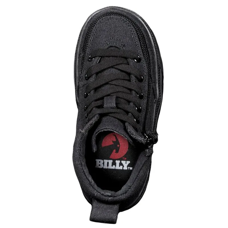 Billy Footwear (Toddlers) DR Fit - High Top DR Black To The Floor Canvas Shoes
