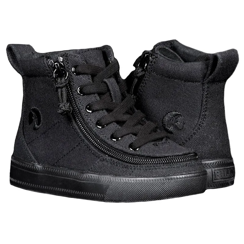 Billy Footwear (Toddlers) DR Fit - High Top DR Black To The Floor Canvas Shoes