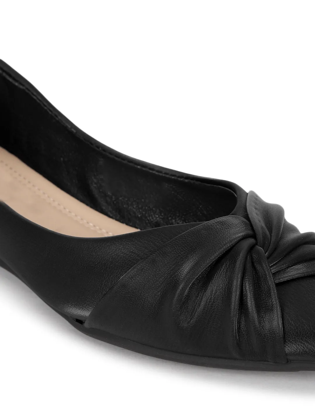 Black PU Slip-On Stylish Ballerina (TC-RS3647-BLK)