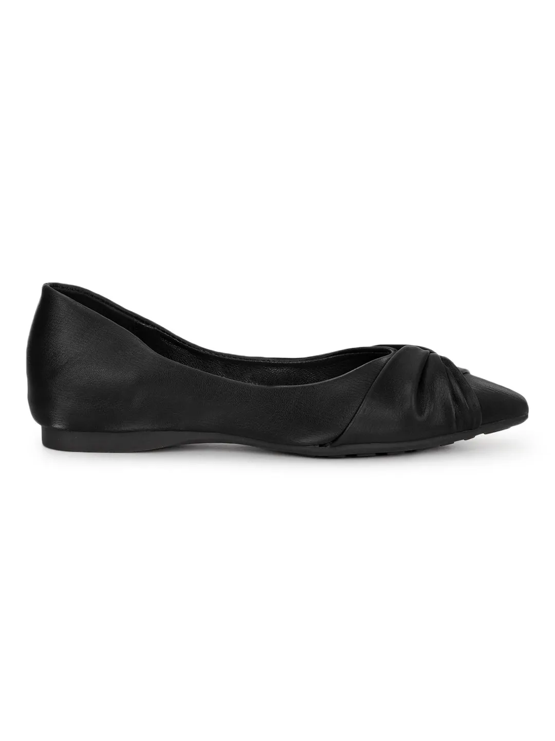 Black PU Slip-On Stylish Ballerina (TC-RS3647-BLK)