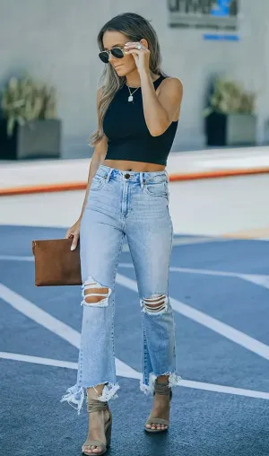 Bold & Beauty Frayed Light Denim