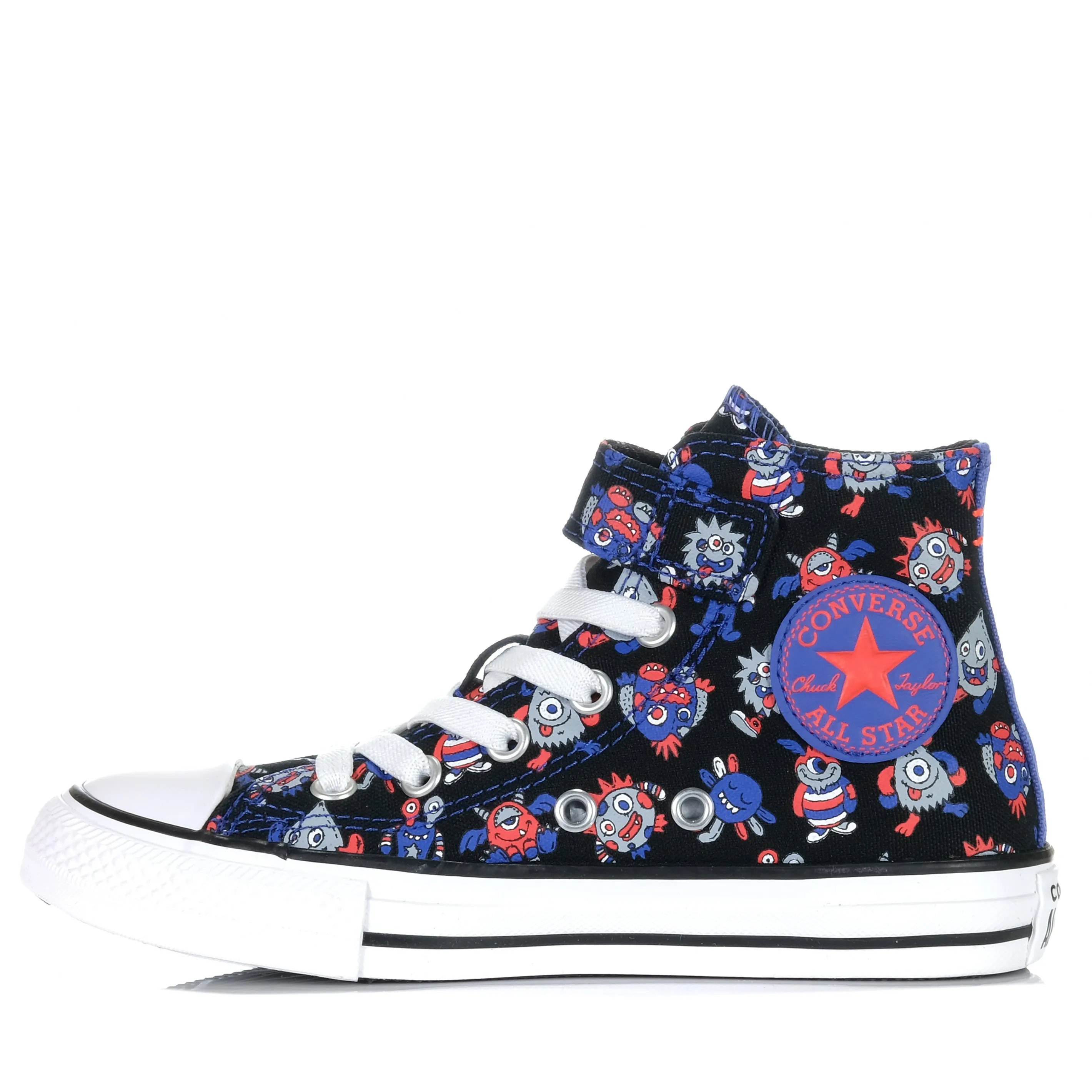 Converse Chuck Taylor Kids Monster Mashup 1V Hi Black/Blue Flame