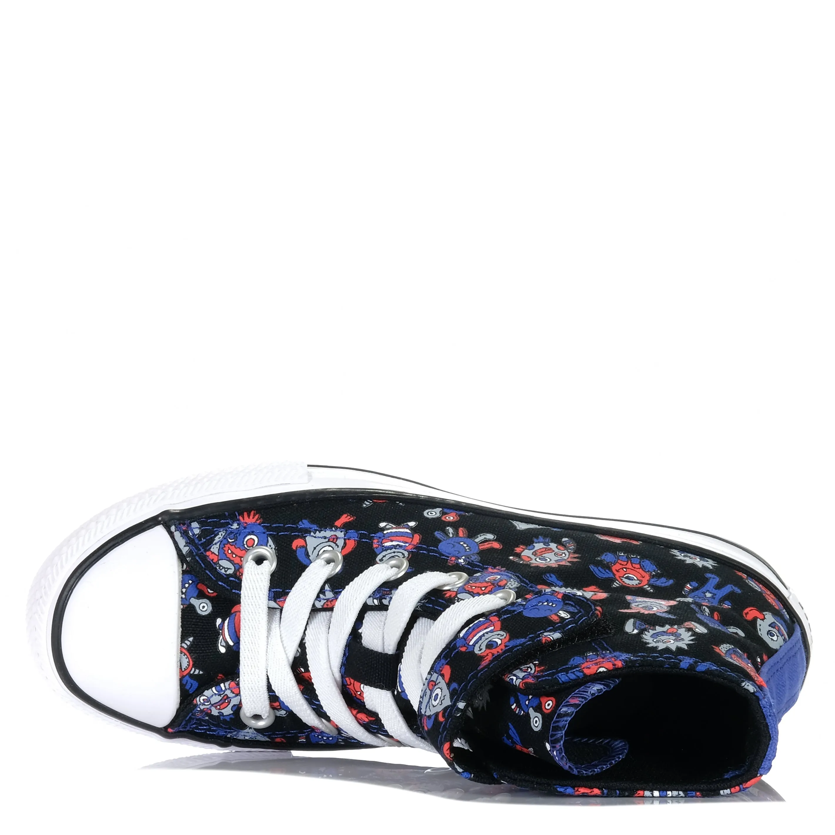 Converse Chuck Taylor Kids Monster Mashup 1V Hi Black/Blue Flame