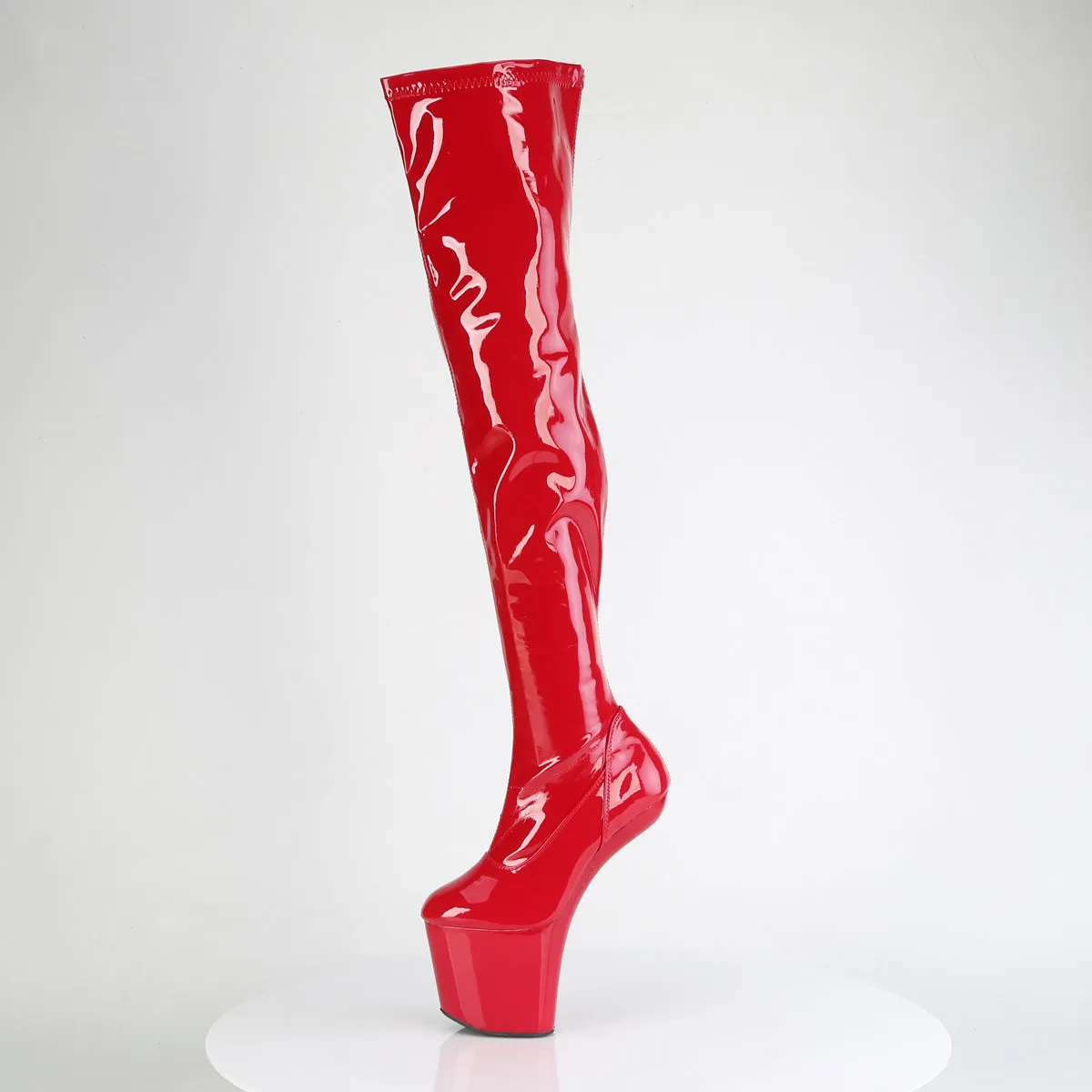 CRAZE-3000 Red Pleaser Pole Dancing Platform Boots