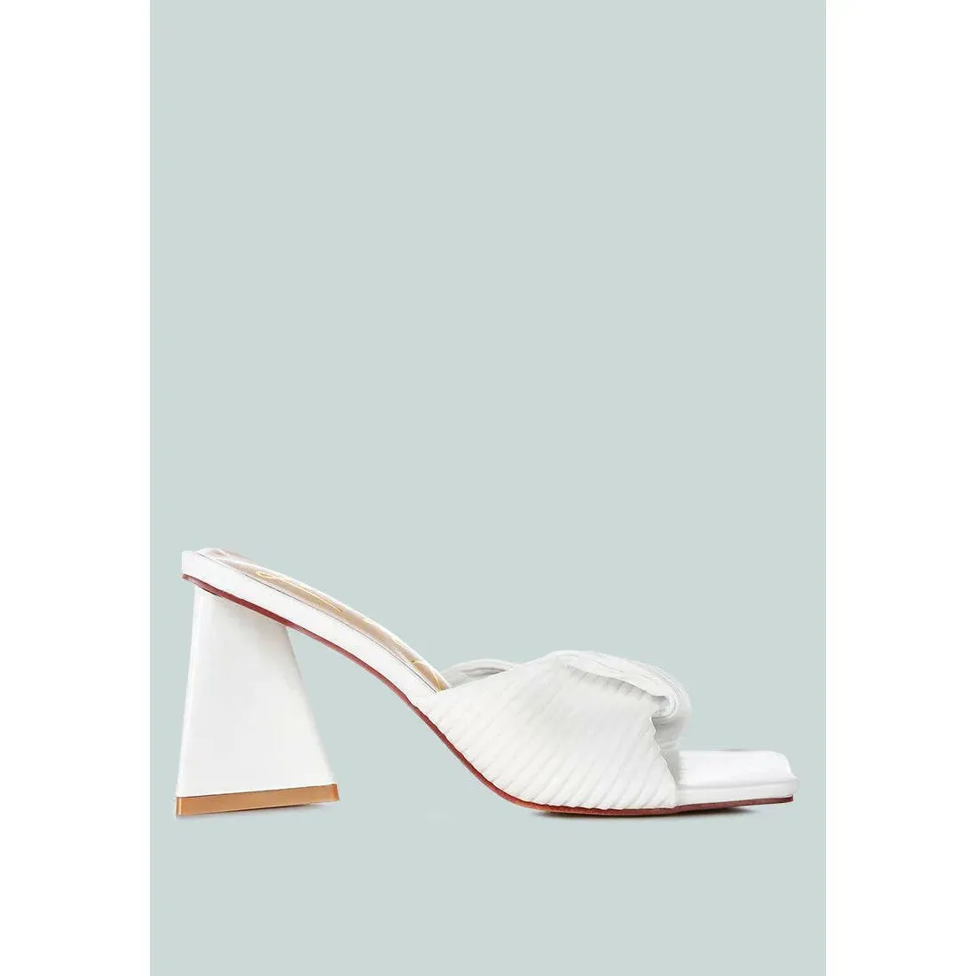Cupid Kiss Pleated Twist Strap Sandals