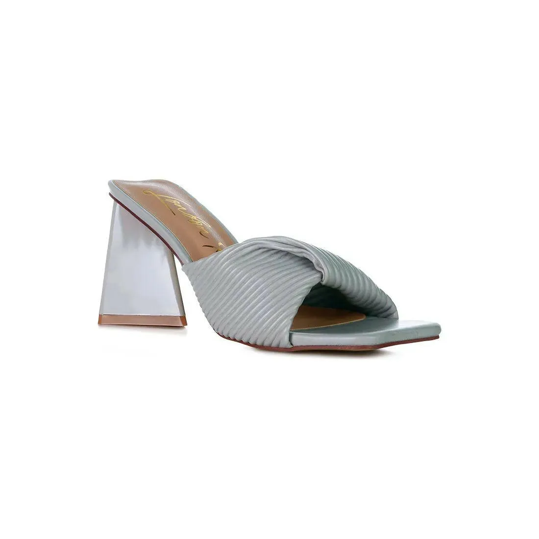 Cupid Kiss Pleated Twist Strap Sandals