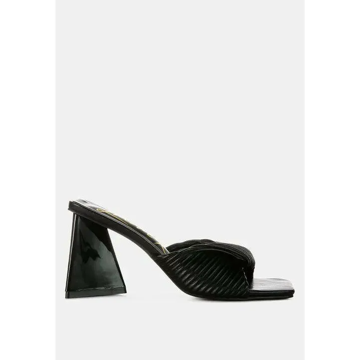 Cupid Kiss Pleated Twist Strap Sandals