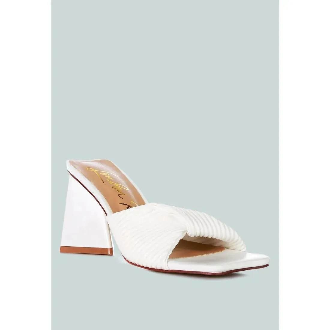 Cupid Kiss Pleated Twist Strap Sandals