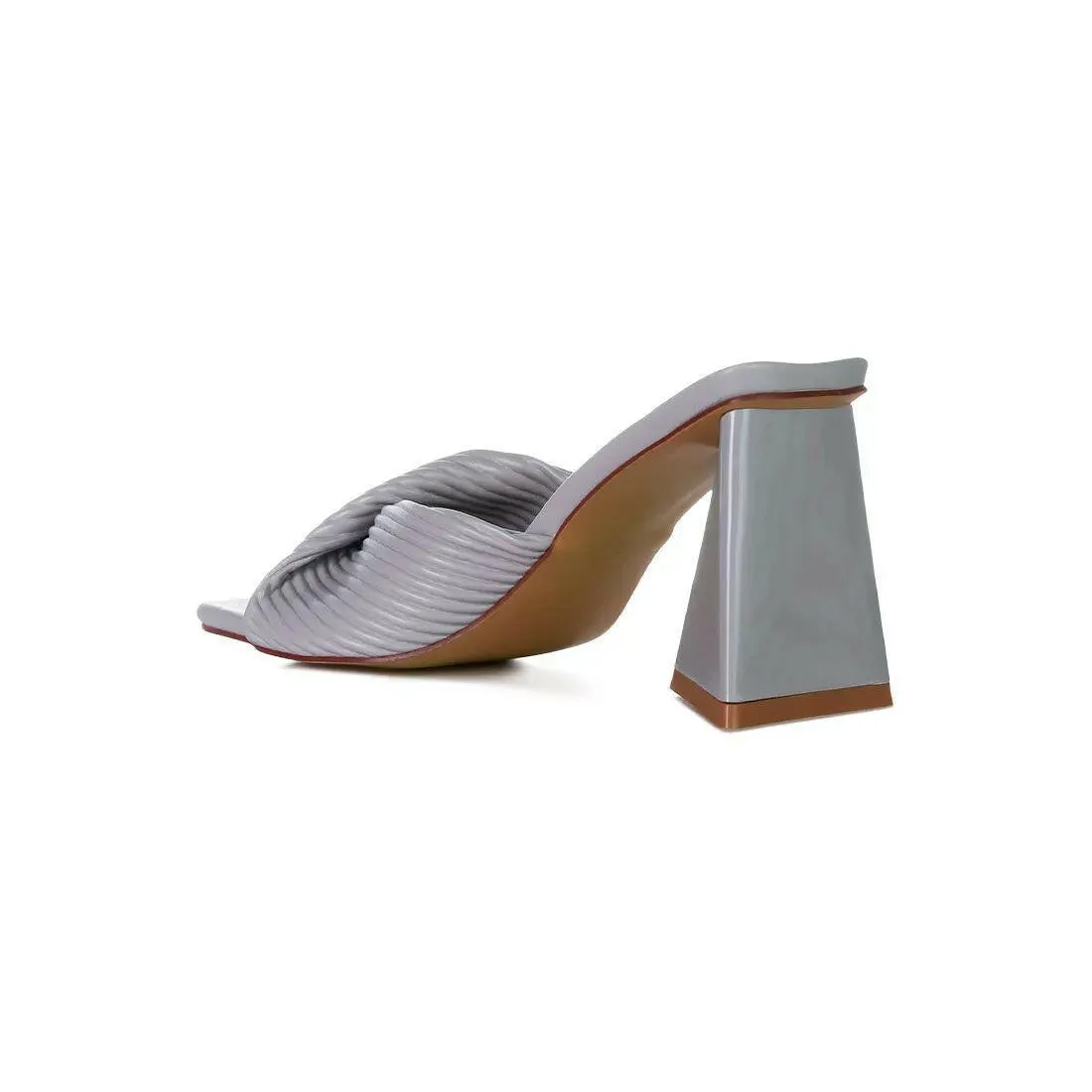 Cupid Kiss Pleated Twist Strap Sandals