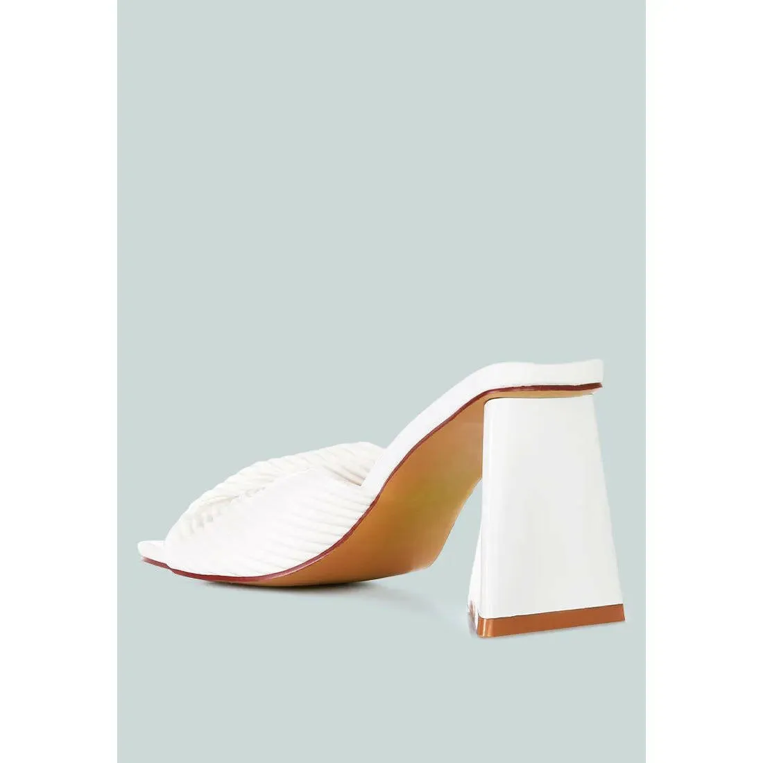 Cupid Kiss Pleated Twist Strap Sandals