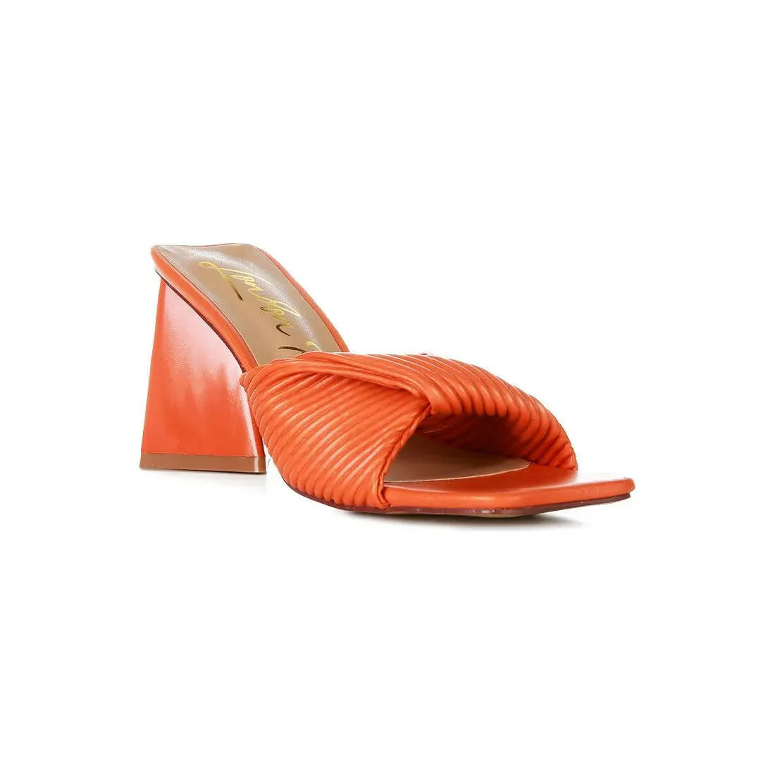 Cupid Kiss Pleated Twist Strap Sandals