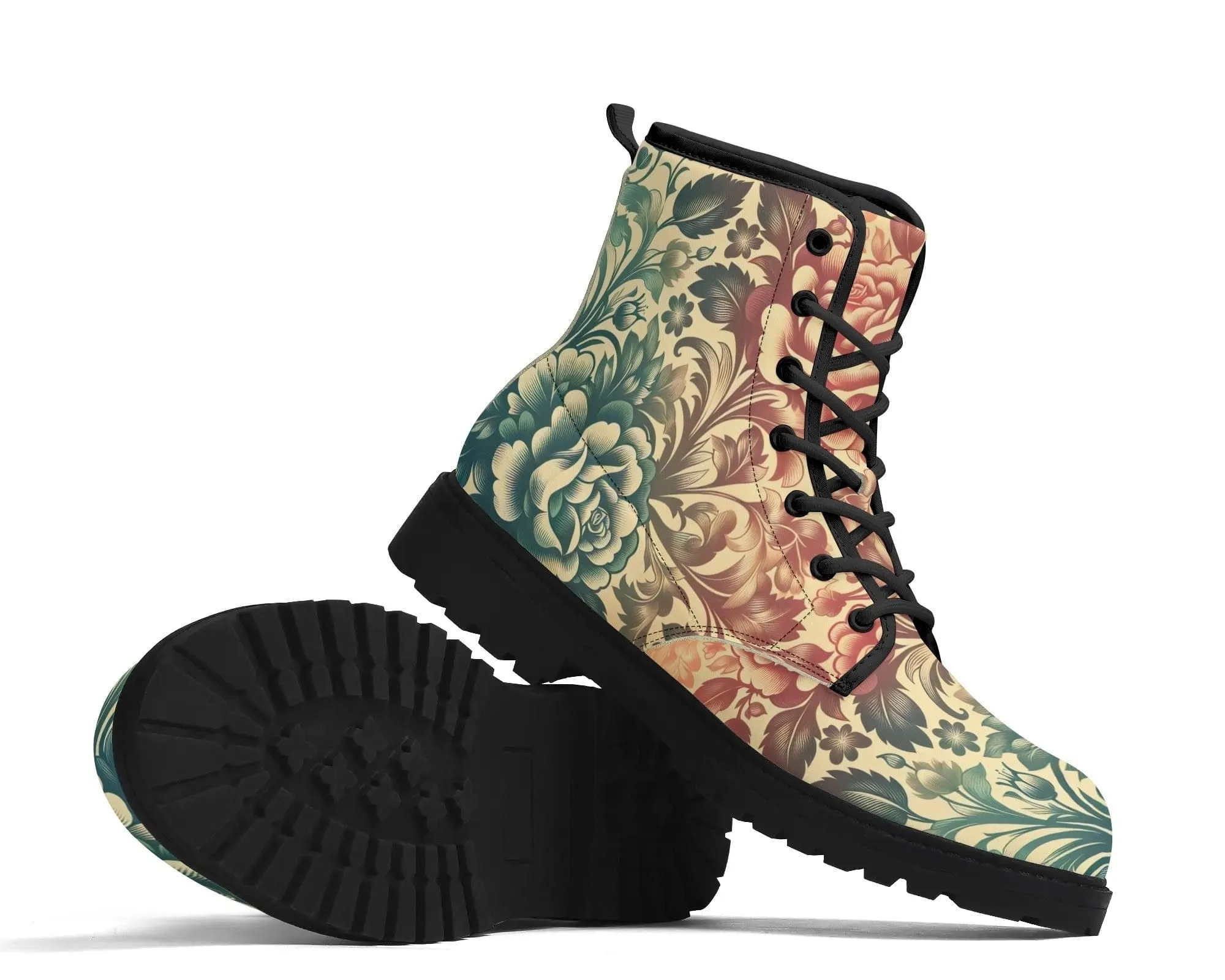Faded Rose Leather Boots