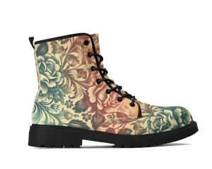 Faded Rose Leather Boots