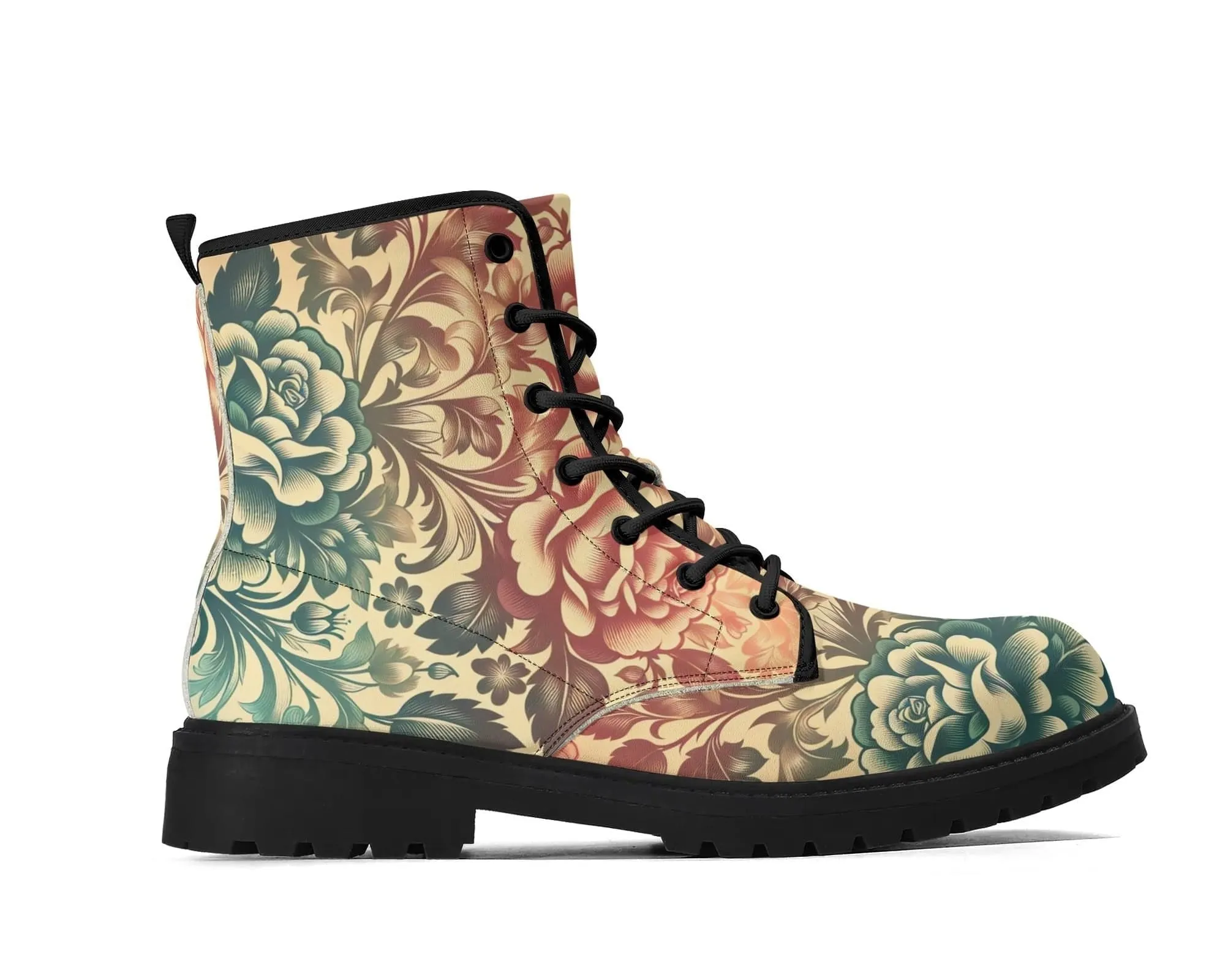 Faded Rose Leather Boots