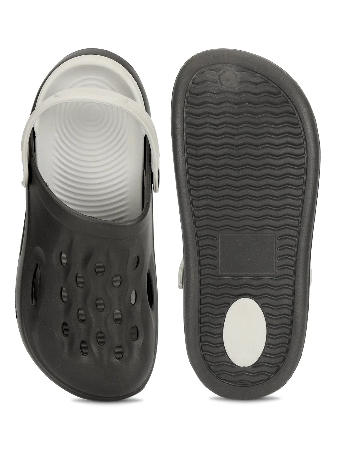 Grey Stylish Slip-On Clogs For Kids-Unisex (TC-LCLOG3-GRY)