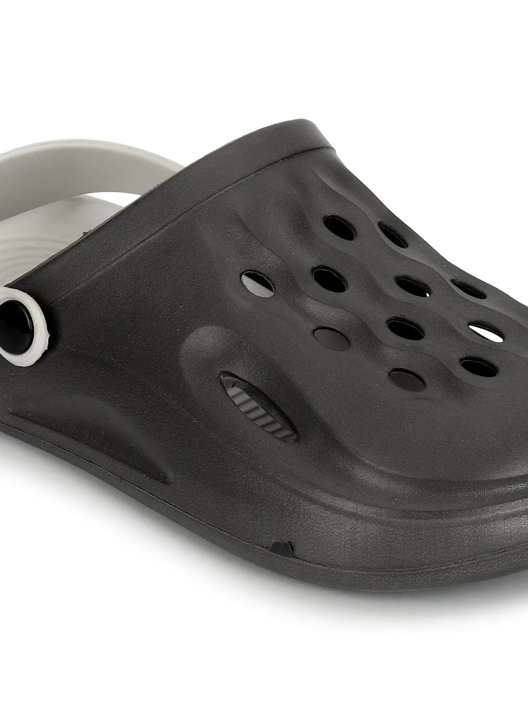 Grey Stylish Slip-On Clogs For Kids-Unisex (TC-LCLOG3-GRY)