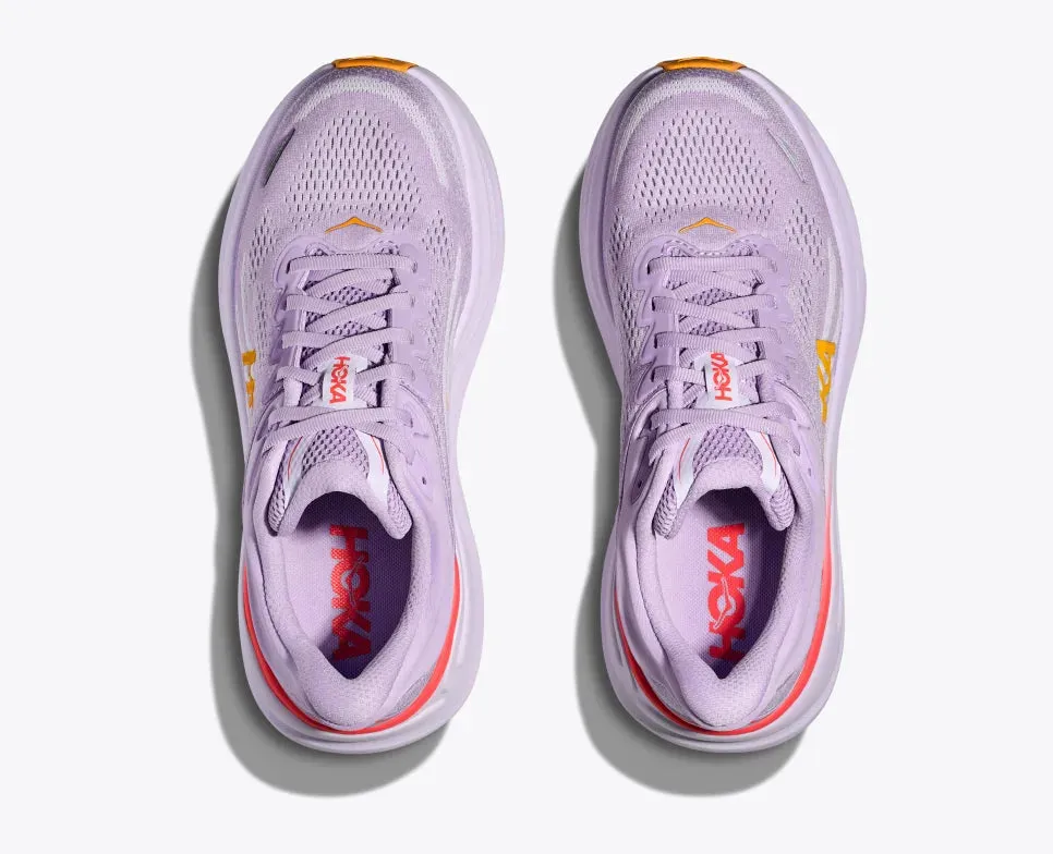 Hoka Bondi 9 Wide Running Shoe - Aster Flower / Starlight Glow