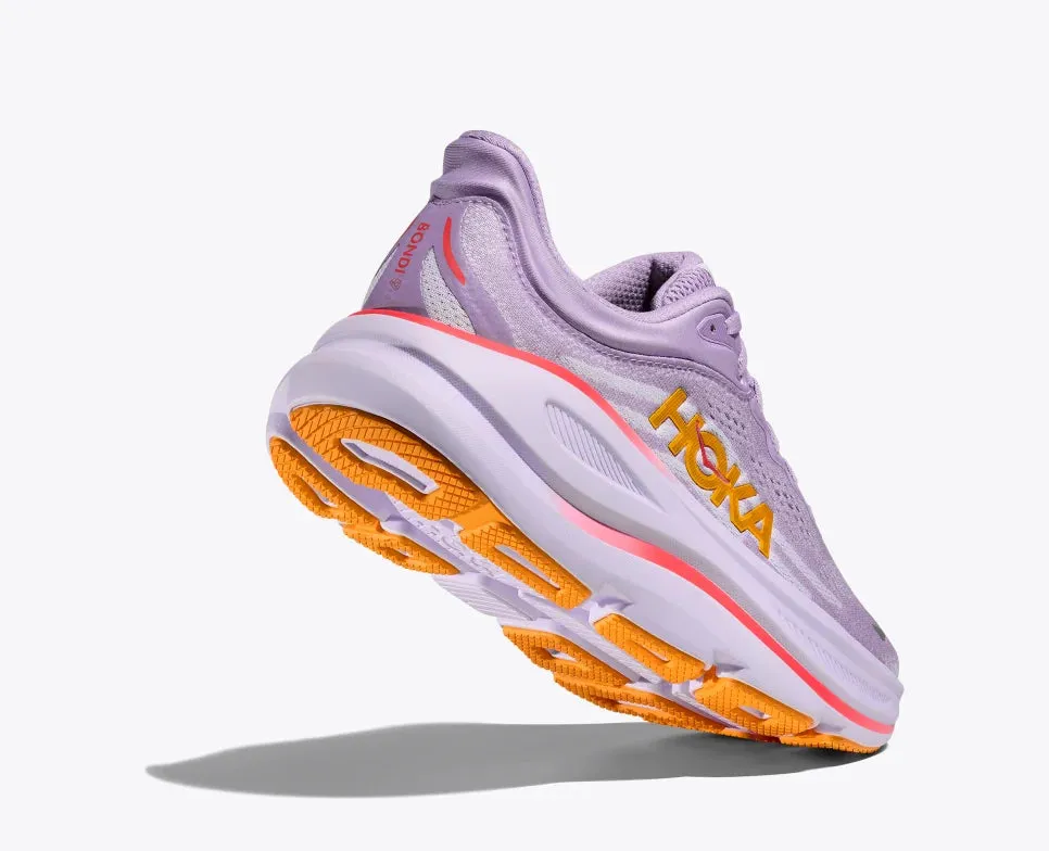 Hoka Bondi 9 Wide Running Shoe - Aster Flower / Starlight Glow