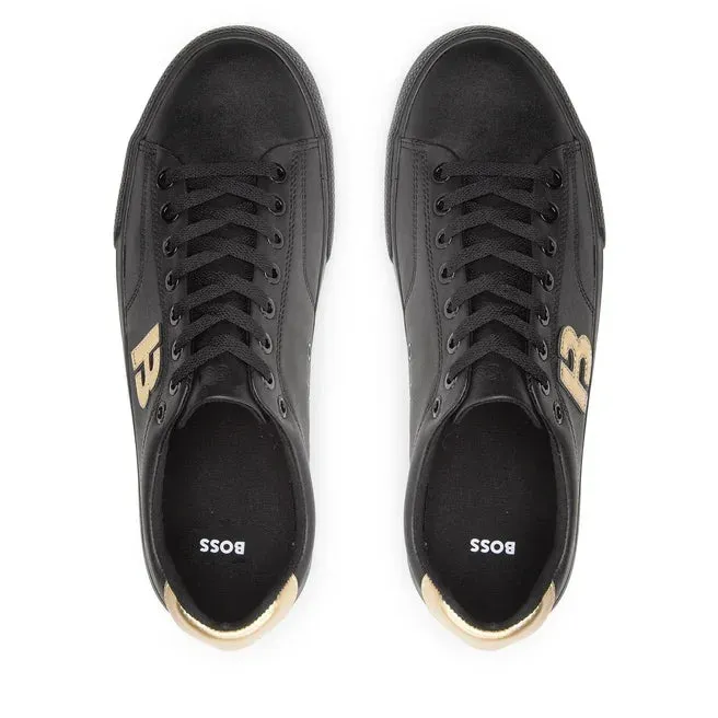 HUGO BOSS Aiden TENN LTB Trainers Men 50474728-BLKGLD