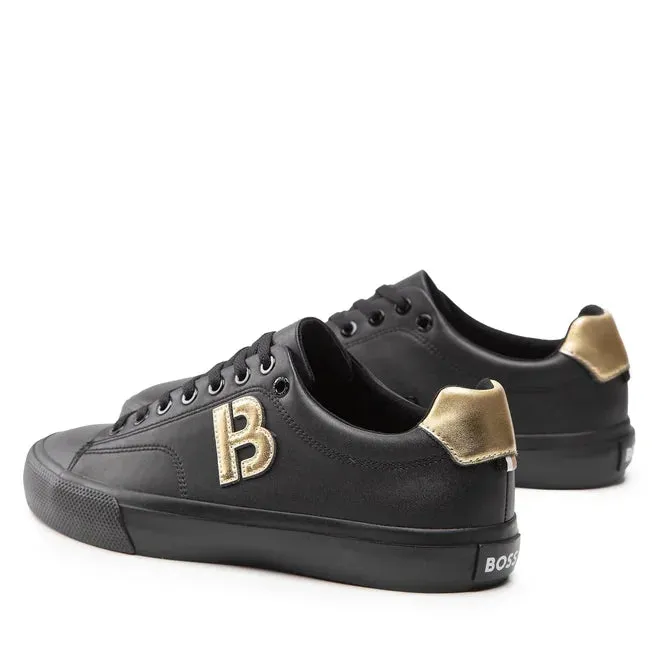 HUGO BOSS Aiden TENN LTB Trainers Men 50474728-BLKGLD