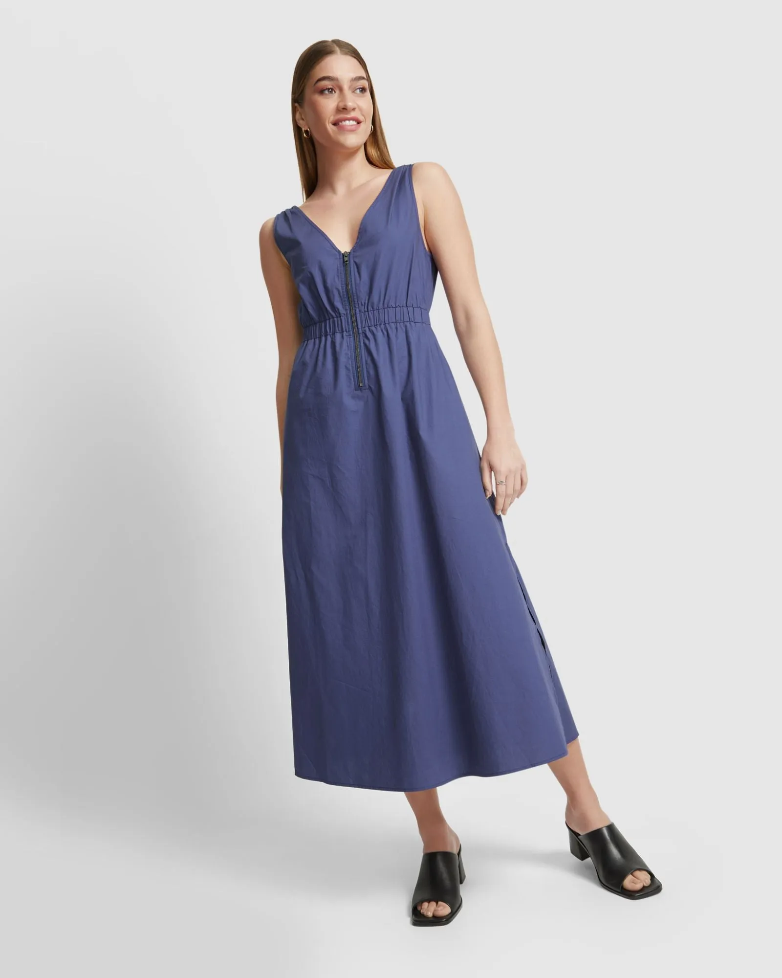 Leona Zip Up Cotton Dress