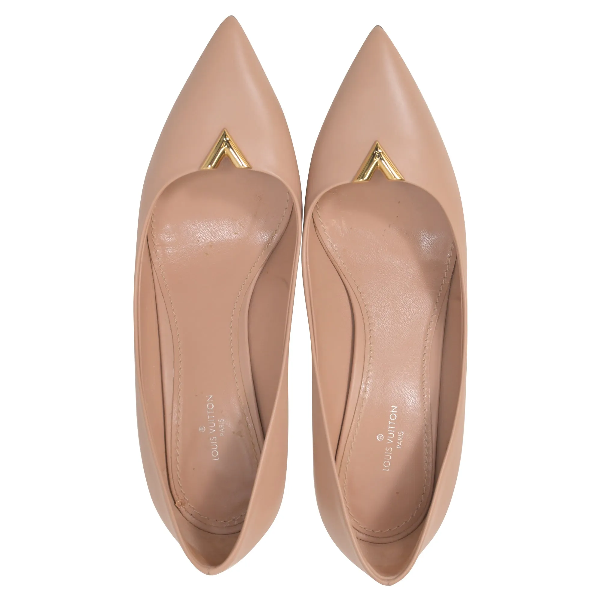 Louis Vuitton Heartbreaker Pumps in Nude Leather