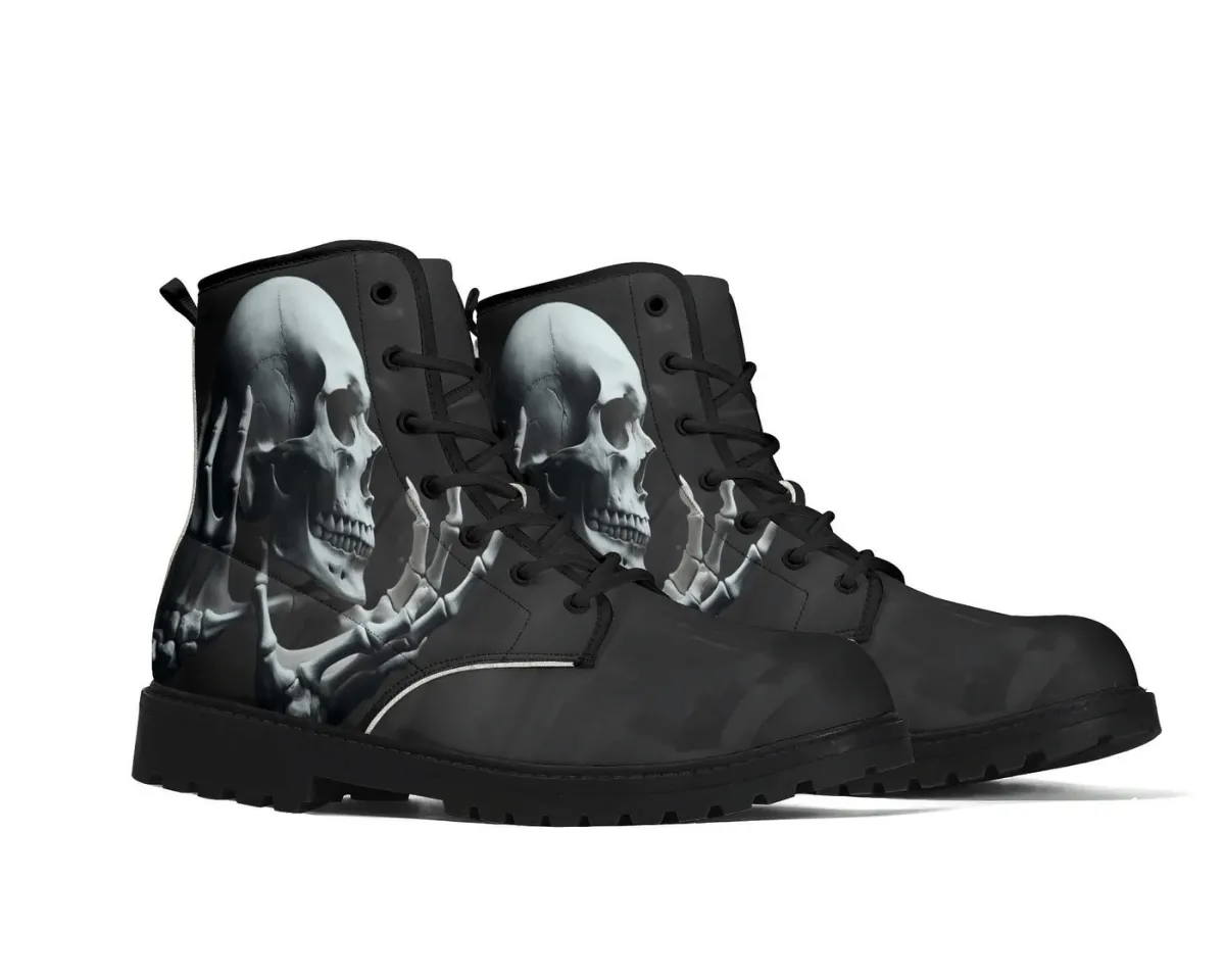 Memento Mori Leather Boots