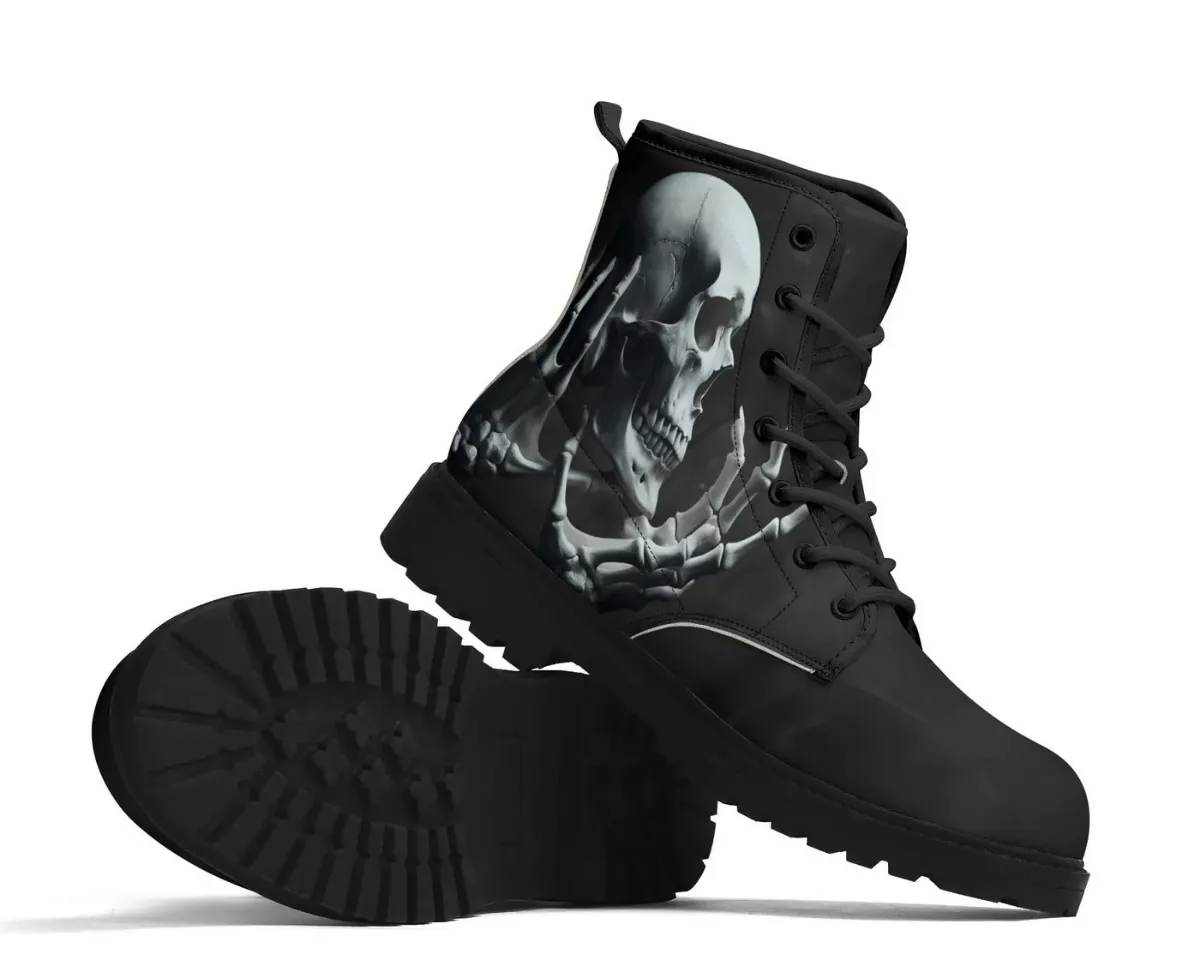 Memento Mori Leather Boots