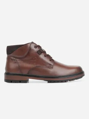 Men's Brown Round Toe Casual Boot (ID1182)