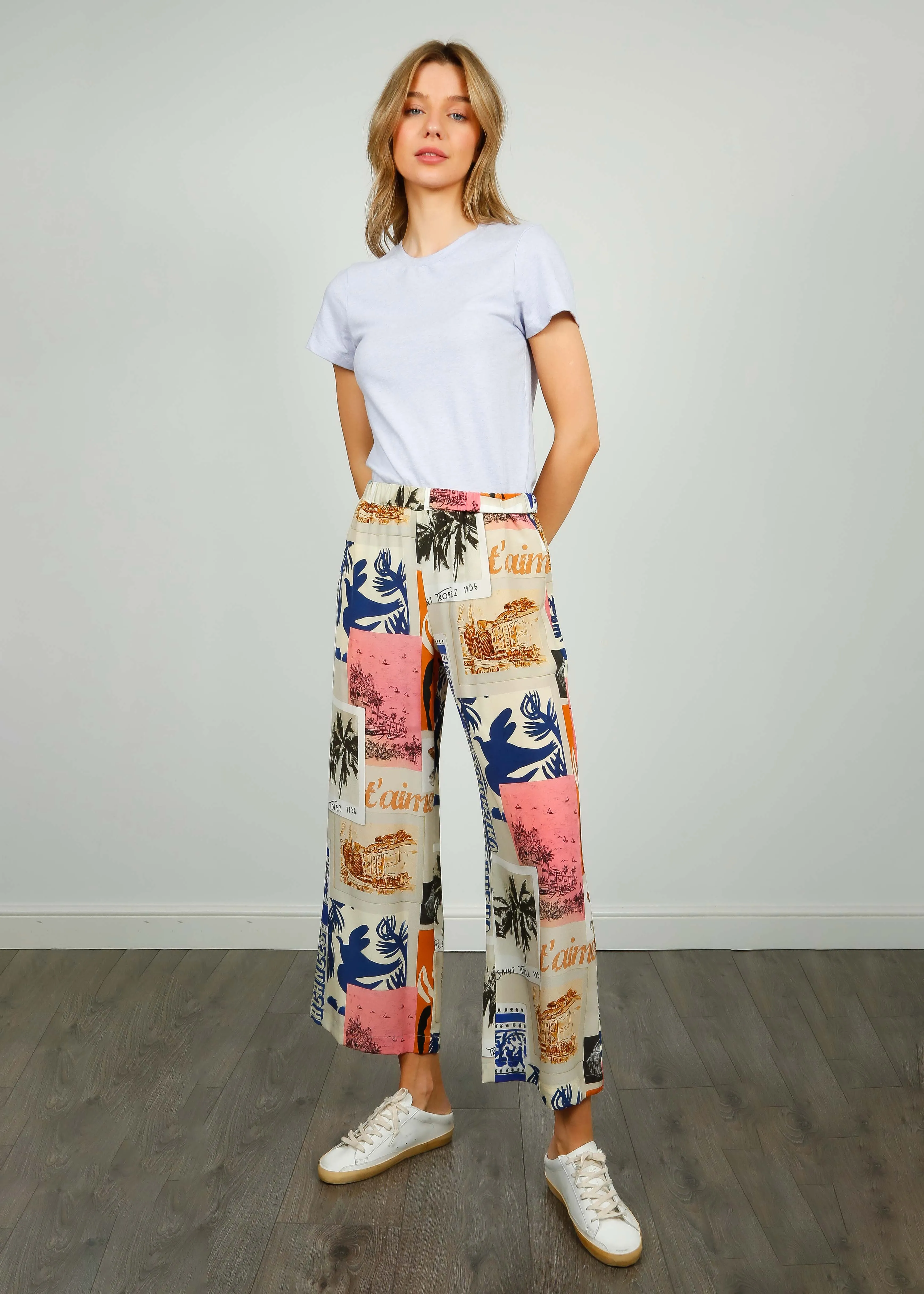 MM Karman Printed Trouser in Sand