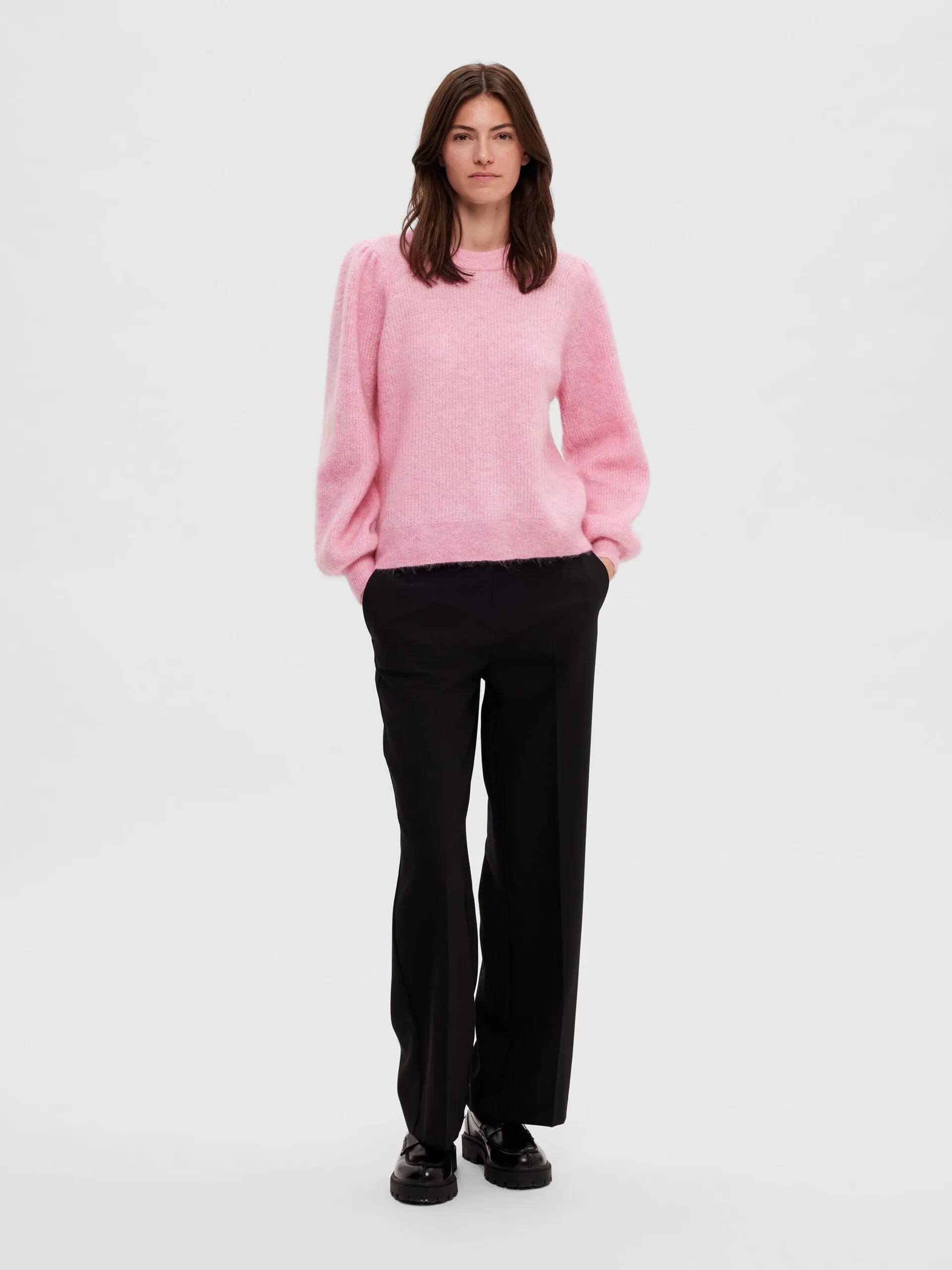 Mola Mia Ls Knit O-Neck - Moonlite Mauve