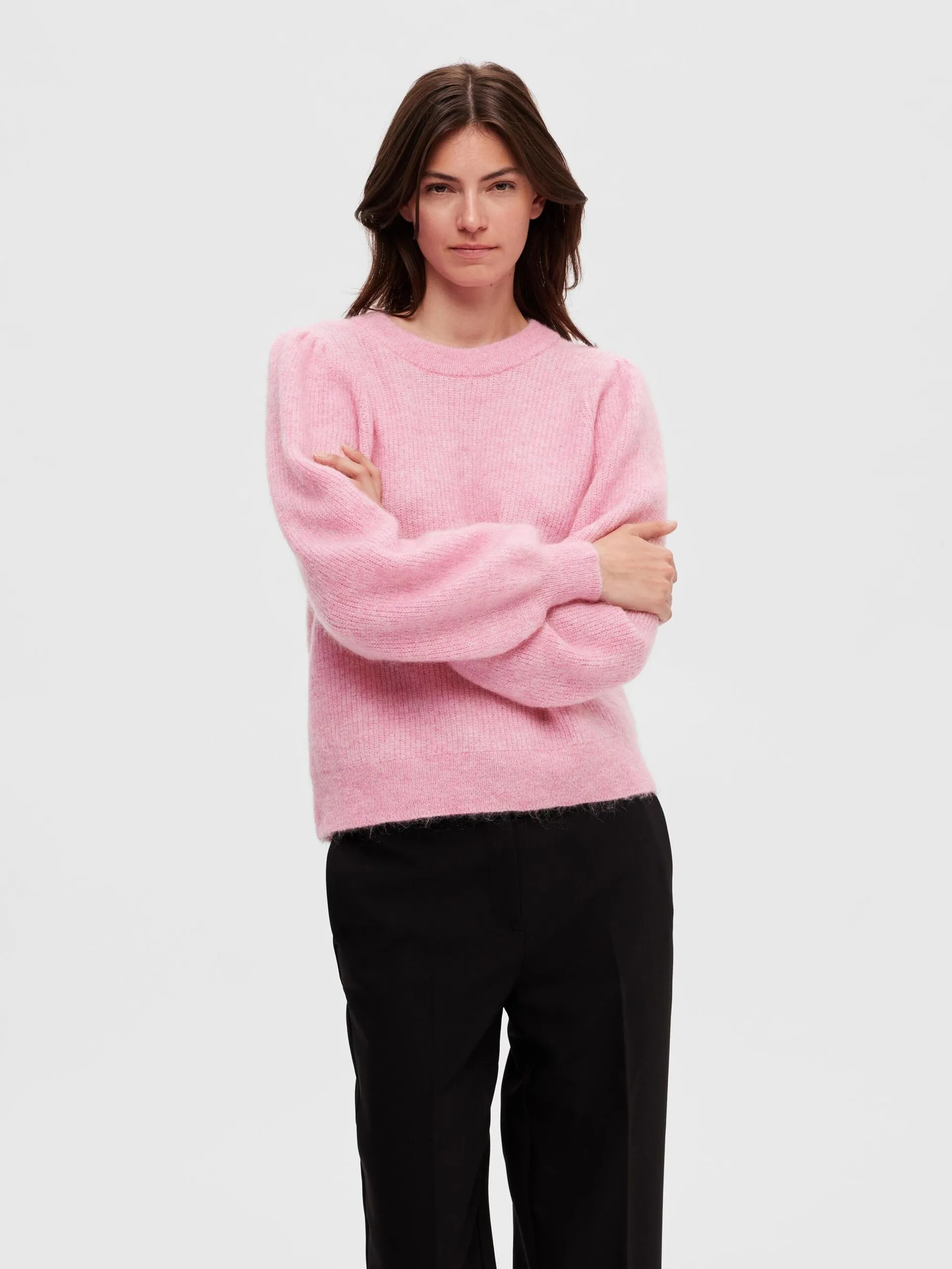 Mola Mia Ls Knit O-Neck - Moonlite Mauve