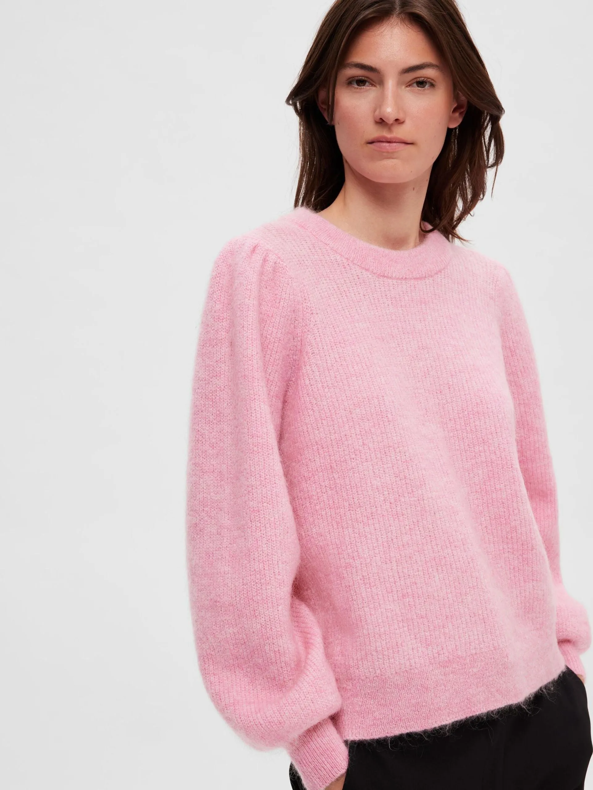 Mola Mia Ls Knit O-Neck - Moonlite Mauve