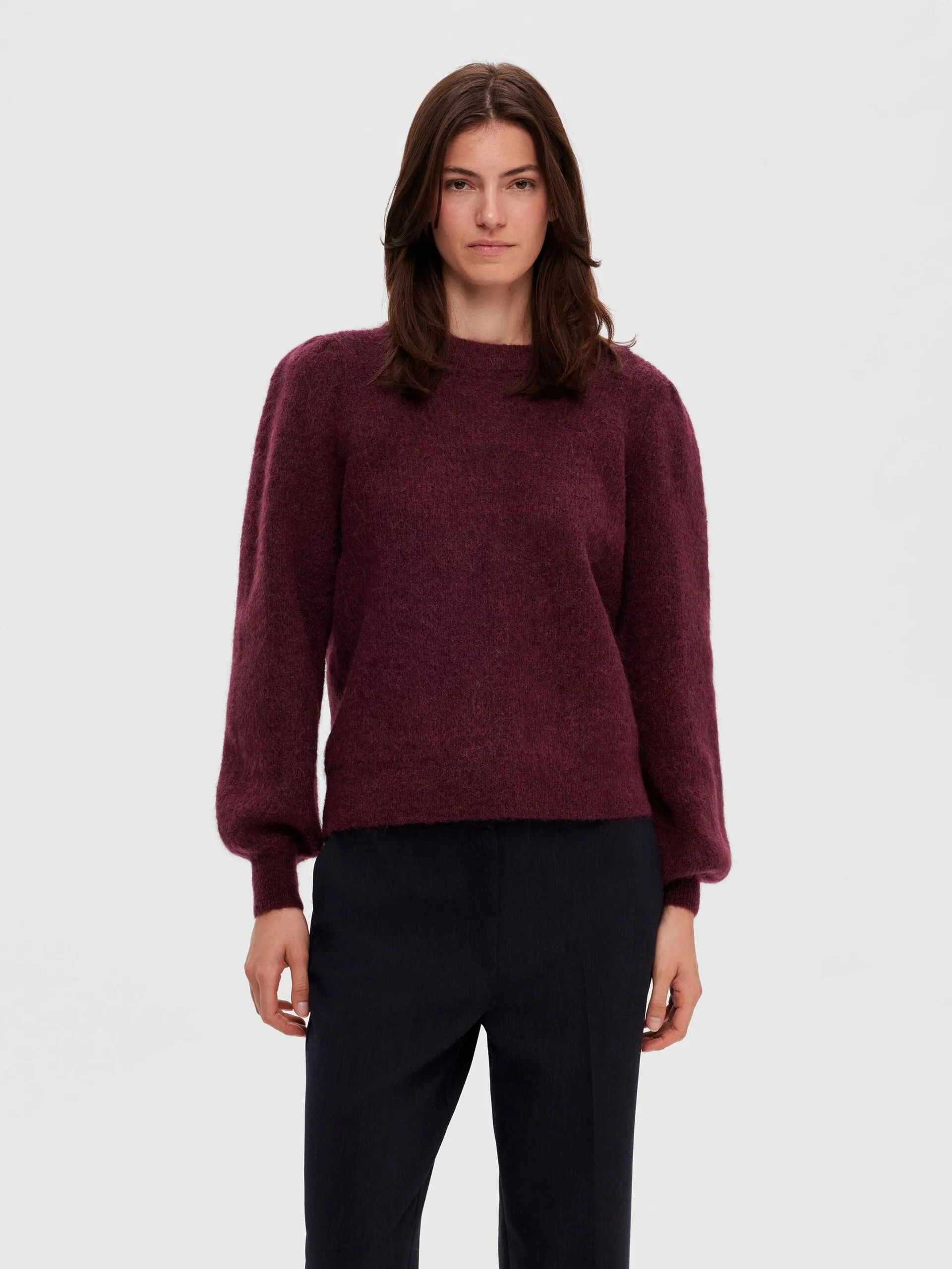 Mola Mia Ls Knit O-Neck - Windsor Wine