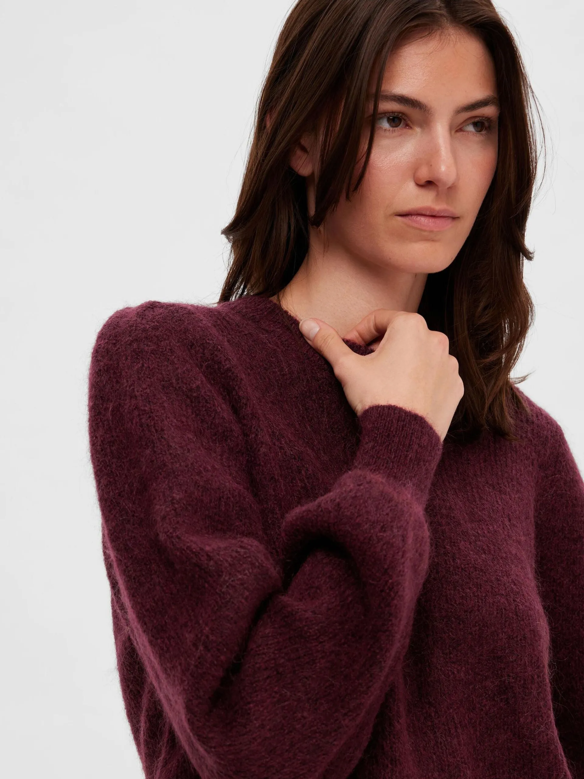 Mola Mia Ls Knit O-Neck - Windsor Wine
